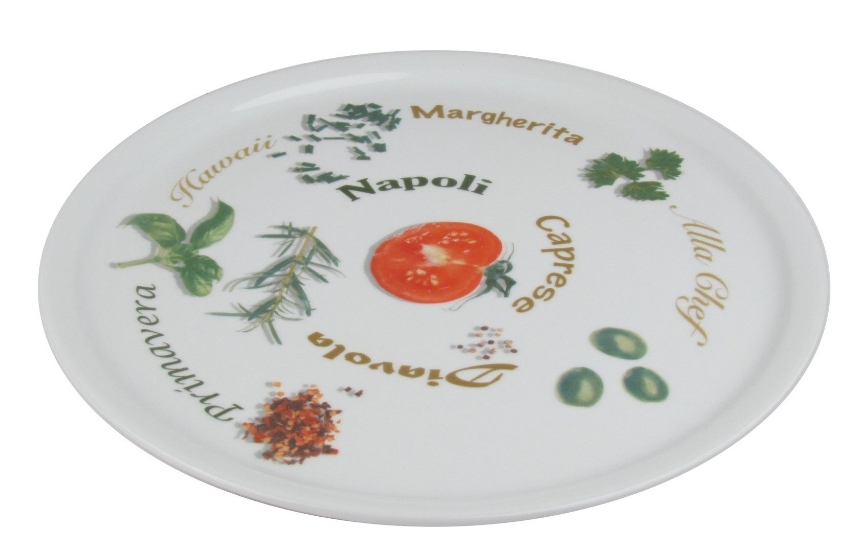 Retsch Arzberg Pizzateller Ø 30cm mit Dekor Porzellan Set, (2 St), pro Set 2 verschiedene Motive, spülmaschiengeeignet