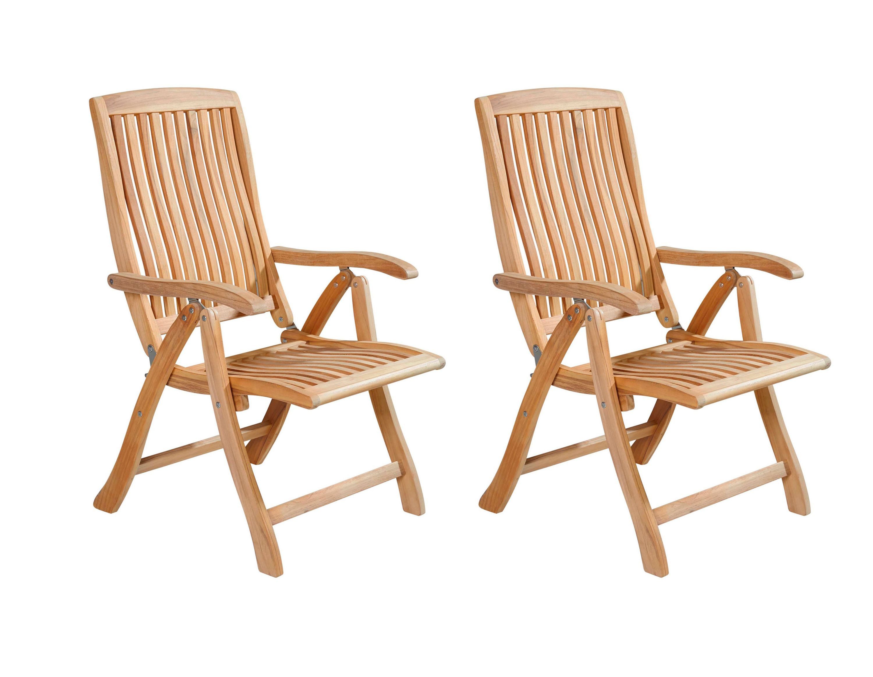 LC Garden Gartenstuhl LC Garden »Birmingham« Gartenstuhl Teak Klappstuhl Teakholz (2 St)