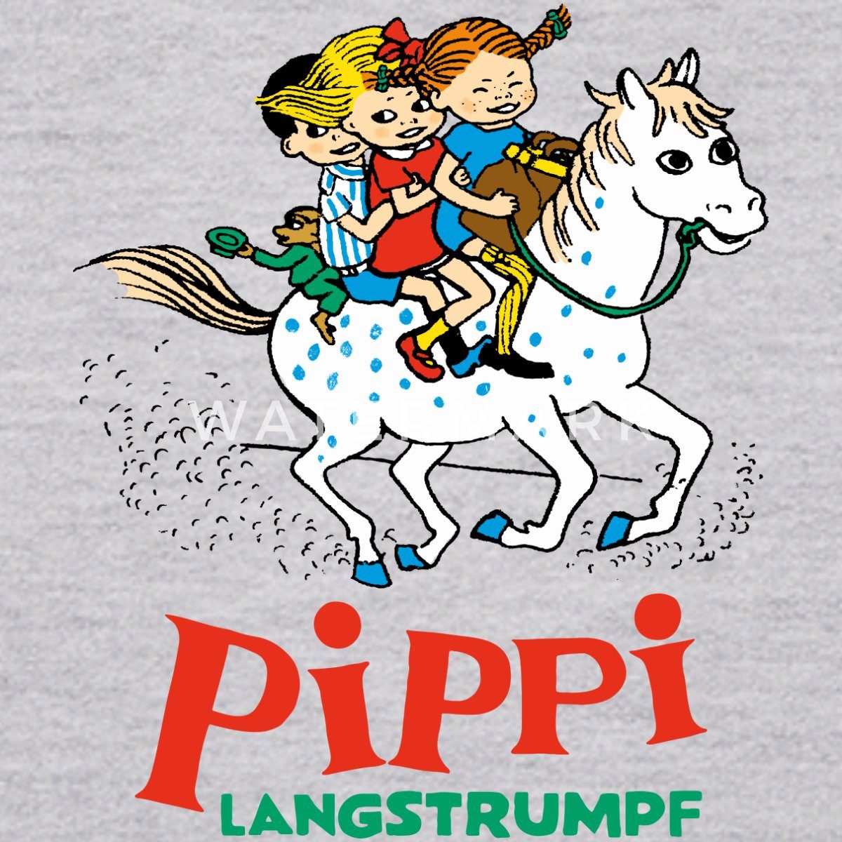 Spreadshirt Hoodie Pippi Langstrumpf Ausritt Mit Annika Und Tommy Teenager Hoodie (1-tlg)