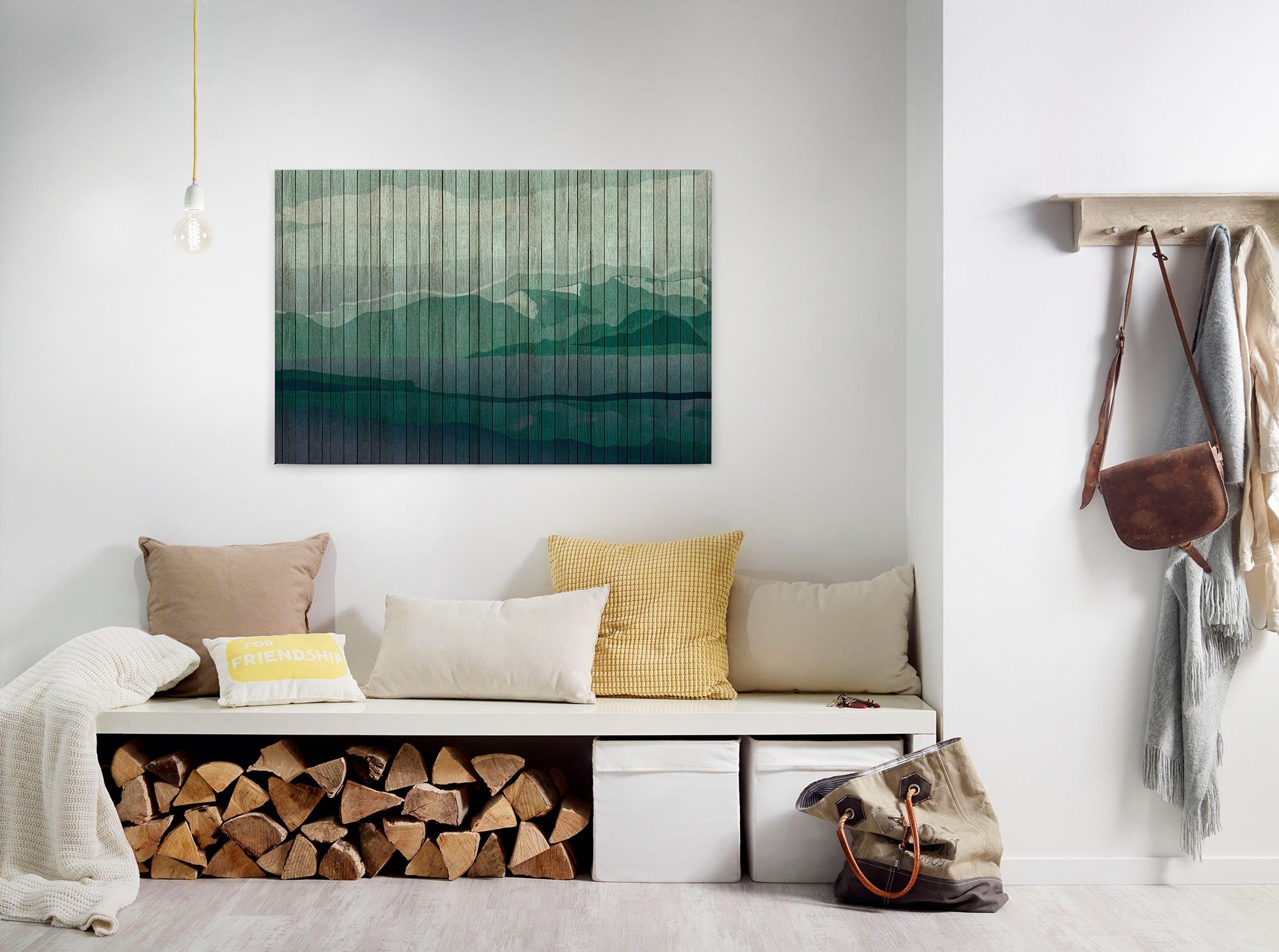 A.S. Création Leinwandbild mountains 3, Kinder, Kunst, Landschaft (1 St), Keilrahmen Landschaft Berge Gebirge Leinwand-Bild Wohnzimmer modern