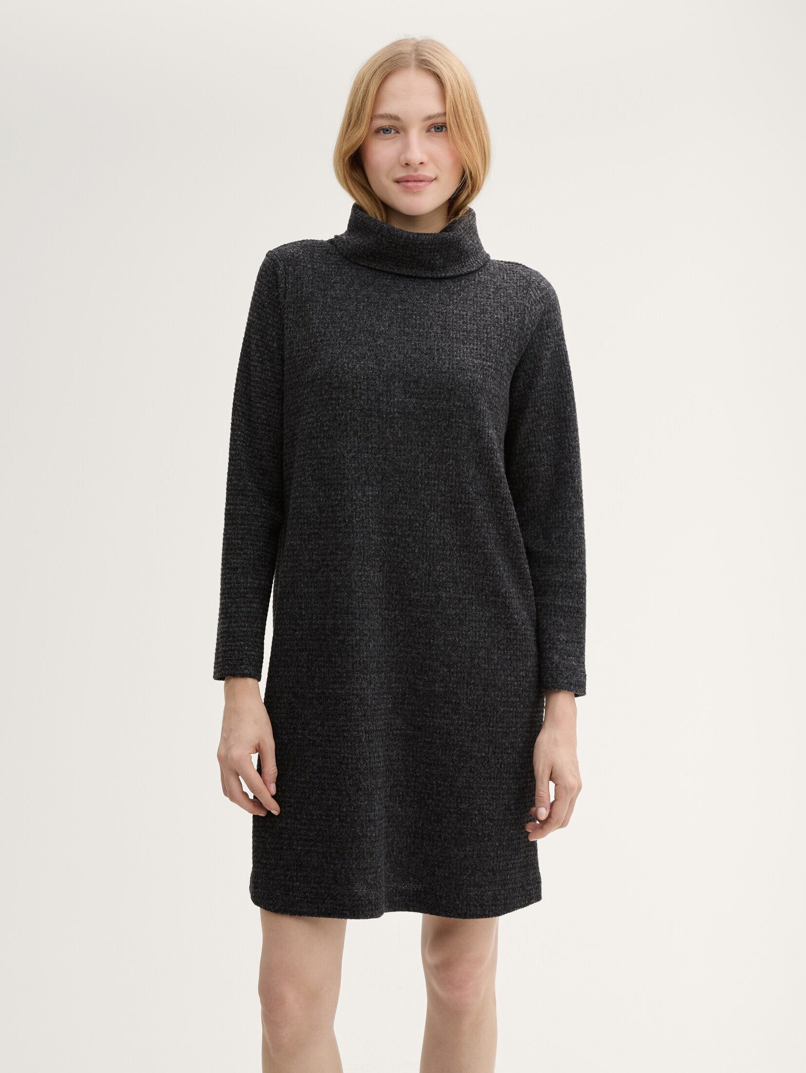 TOM TAILOR Sommerkleid Kleider & Jumpsuits Mini Strickkleid mit Rollkragen günstig online kaufen