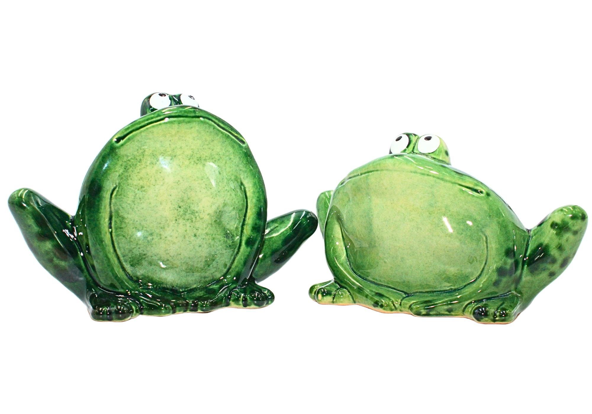 Dekohelden24 Gartenfigur Deko-Frösche sitzend im 2er günstig online kaufen