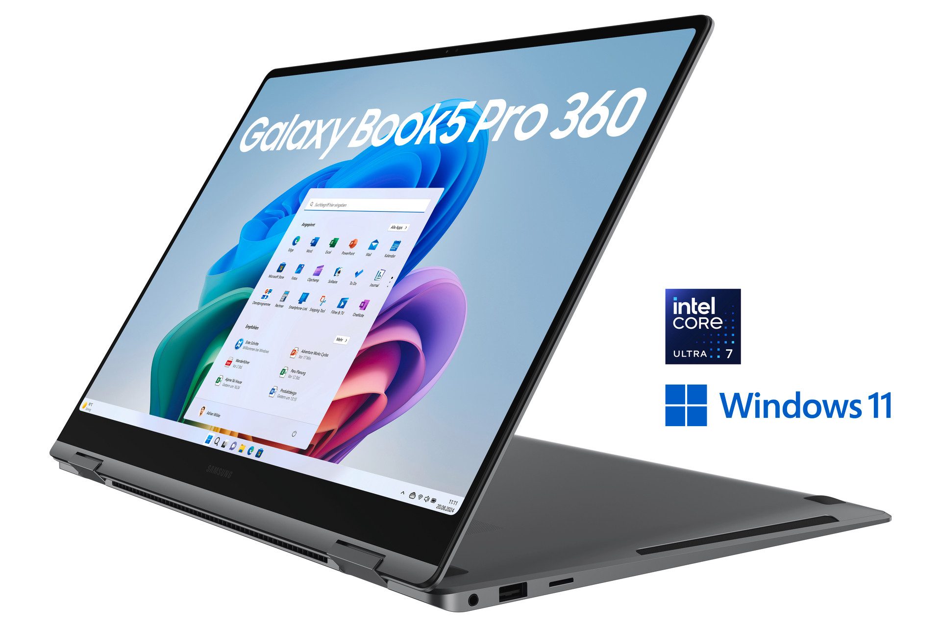 Samsung Galaxy Book5 Pro 360 16'' (NP960Q) Ultra7 16 GB + 512 GB Convertible Notebook (40,6 cm/16 Zoll, Intel Core Ultra 7, ARC, 16 GB, 512 GB SSD)