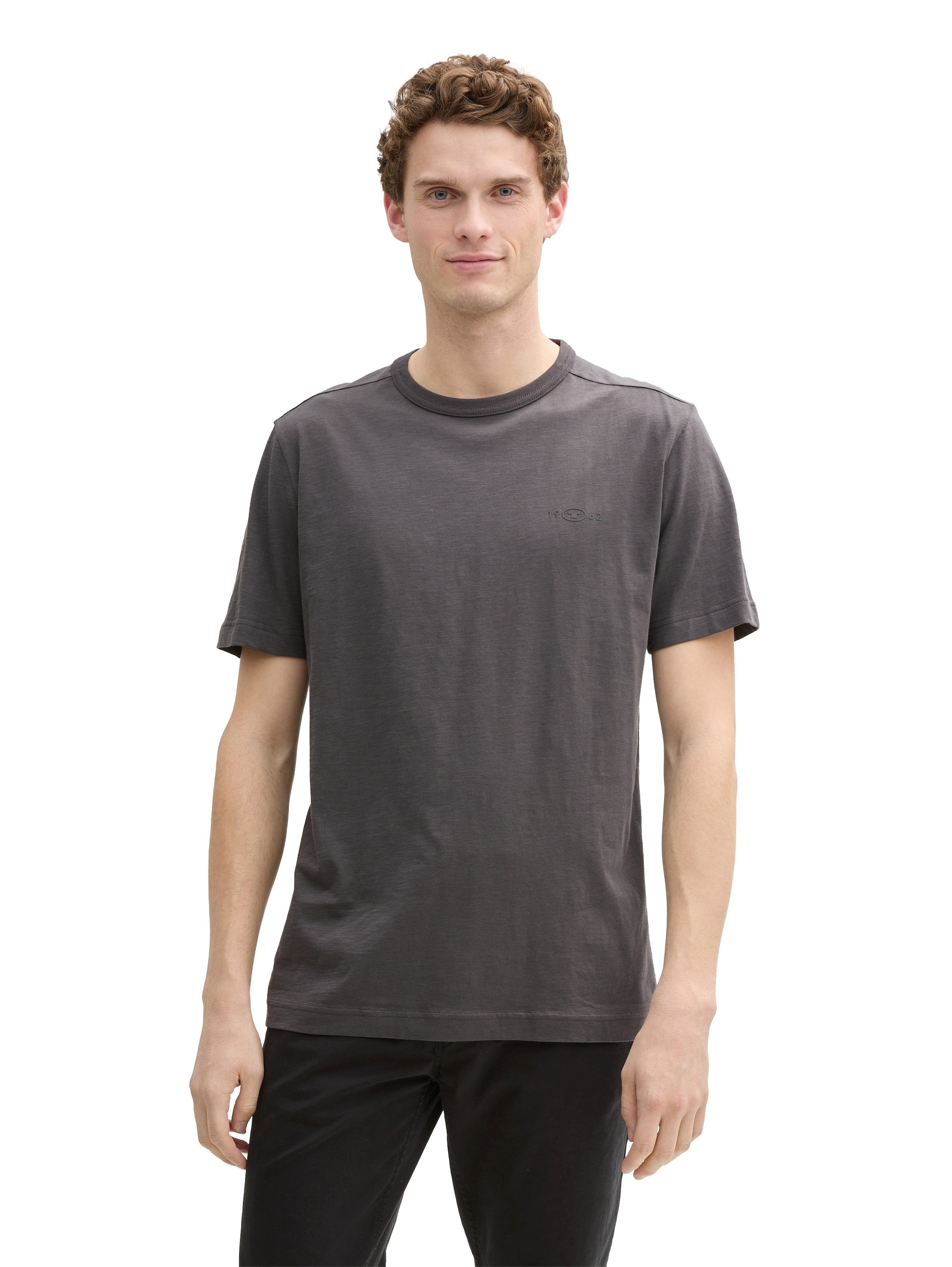 TOM TAILOR T-Shirt mit Logo Stickerei