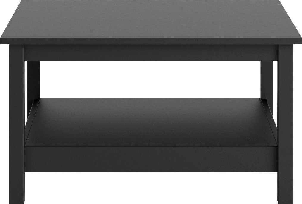 Home affaire Couchtisch Madrid, Beistelltisch, Sofatisch, Kaffeetisch, Wohnzimmertisch, Coffee Table mit zusätzlicher Ablage, Maße B/T/H 81 x 81 x 45 cm