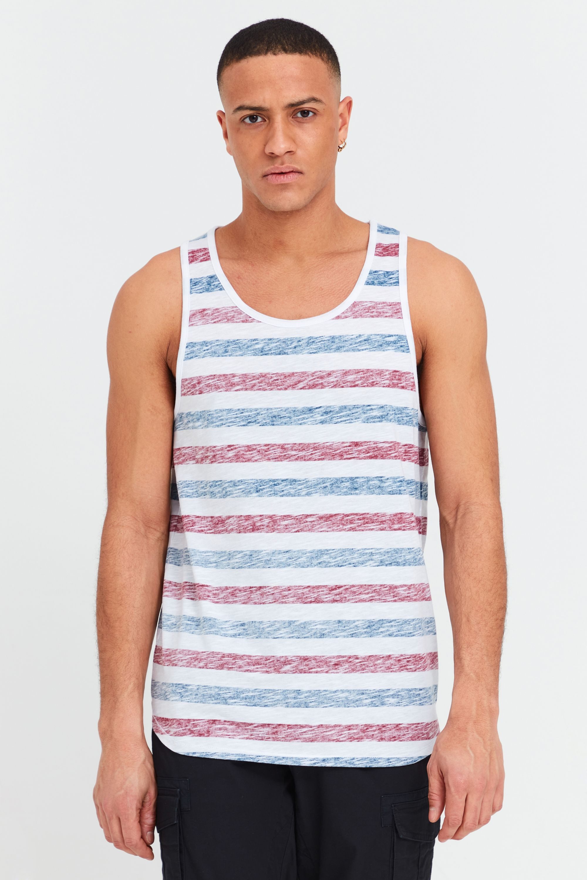 !Solid Tanktop SDMende Ärmelloses Shirt mit Streifen