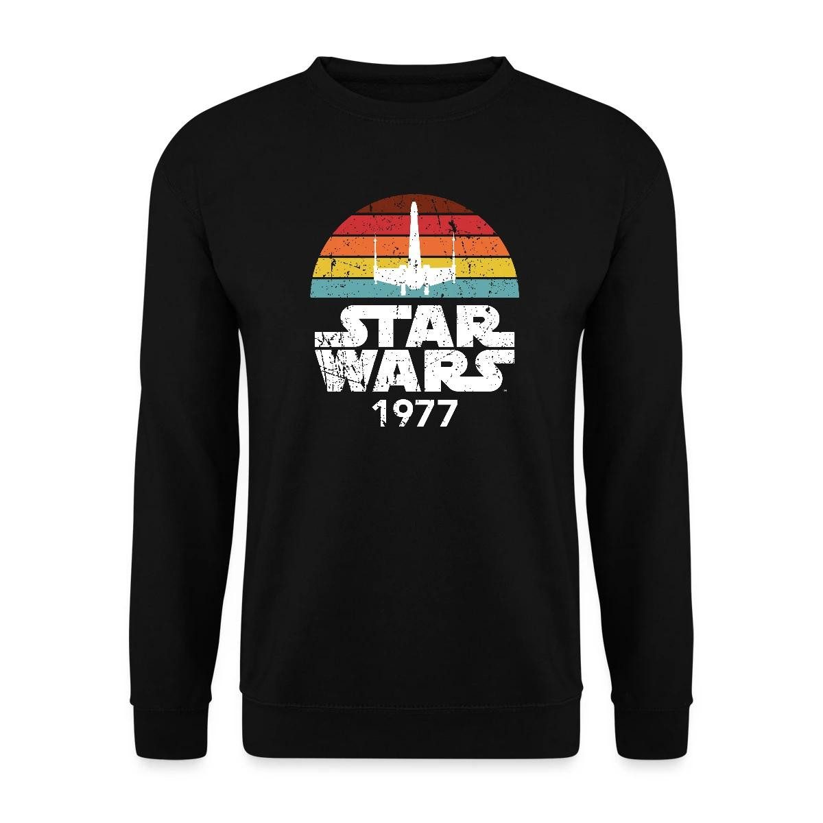 Sweatshirt Star Wars Schriftzug 1977 Retro Unisex Pullover