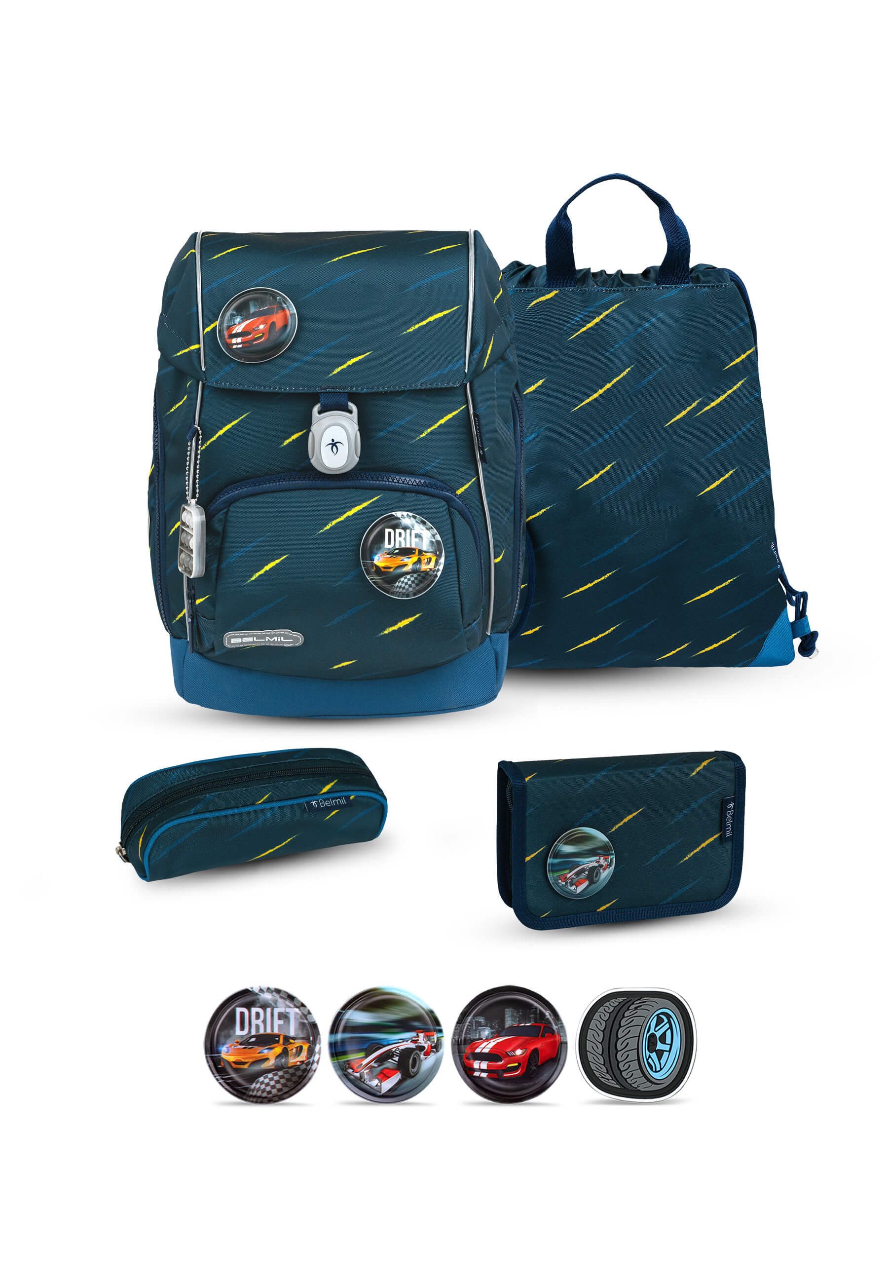 Belmil Ранці Comfy Plus Premium mit Brust- & Hüftgurt,Patches