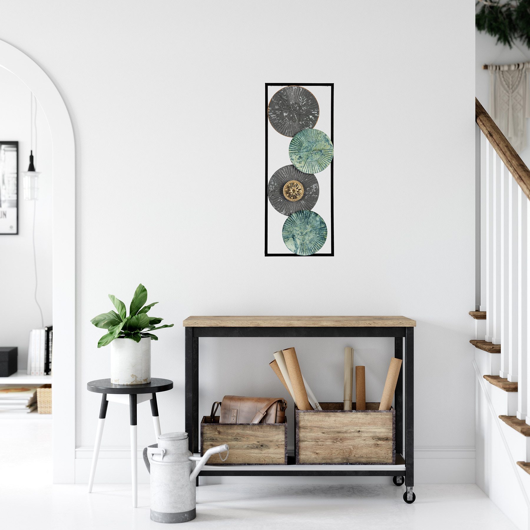 Bönninghoff Metallbild ABSTRAKT – ORNAMENTE 20x50 cm – Deko modern, Abstrakt, Formen, Gegenstandslos, Wanddekoration
