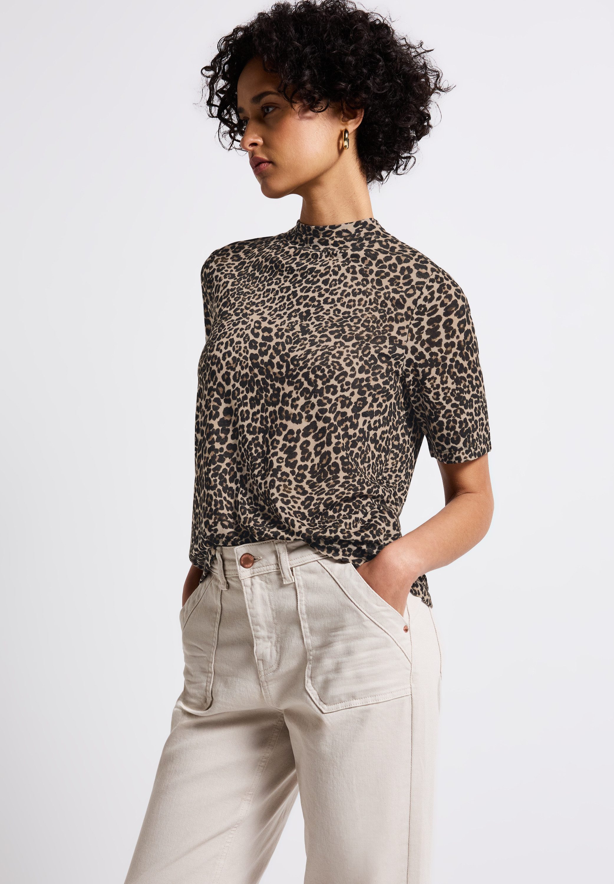 STREET ONE T-Shirt mit Animal Print günstig online kaufen