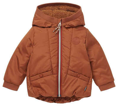 Noppies Winterjacke Baby Kind Winter Jacke Jupiter, Mocha Boys, braun (1-St) Mit Teddy gefütterte Kapuze, Wasserabweisend, Mit Namensetikett