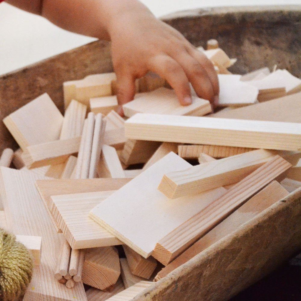 Die Werkkiste Modellbausatz Kreativholz groß (1Kg) für Kinder