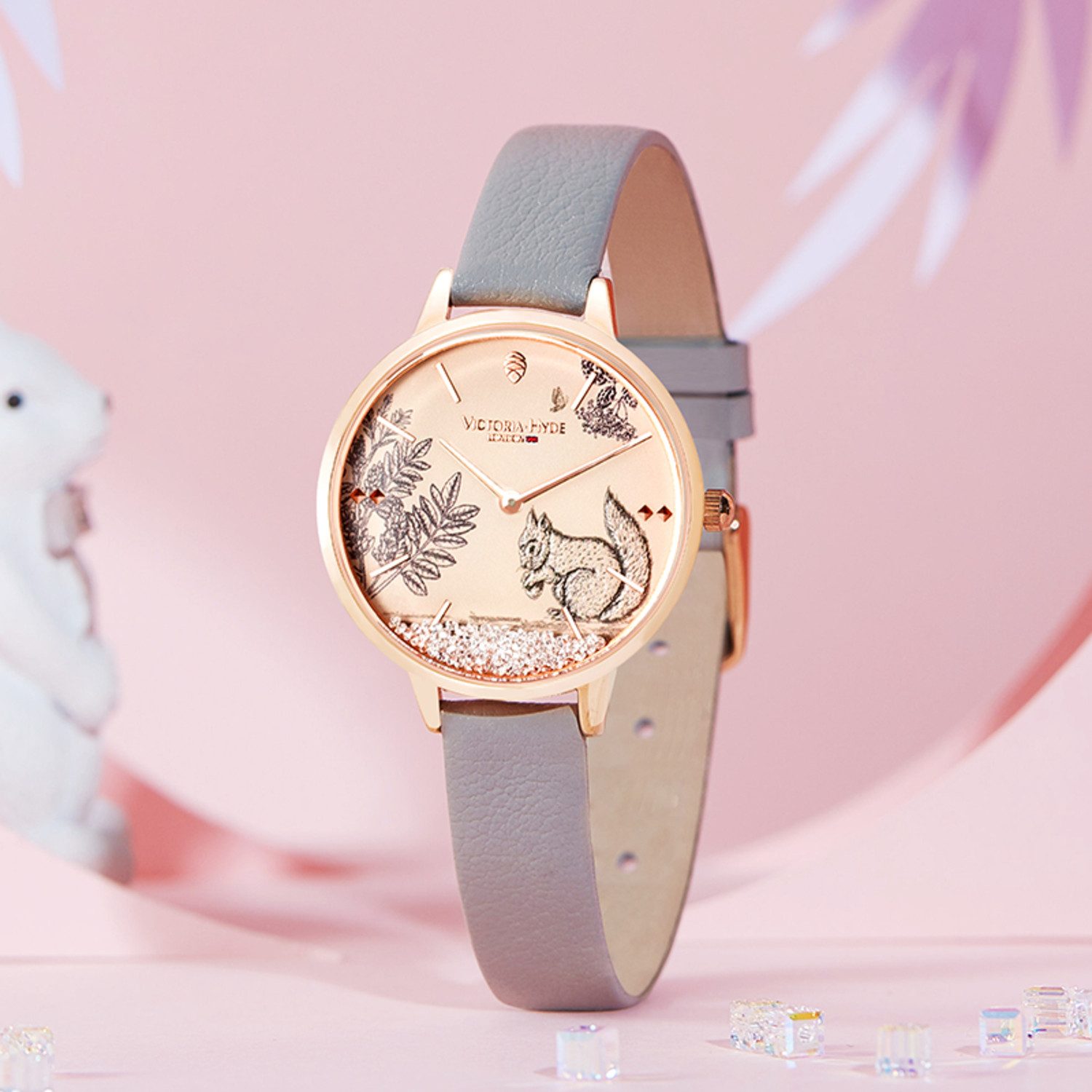 Victoria Hyde Quarzuhr Victoria Hyde Forest Fairytale Animal Damen Basic Lederarmband, (1-tlg., Kein Set) – Bild 2 von 5