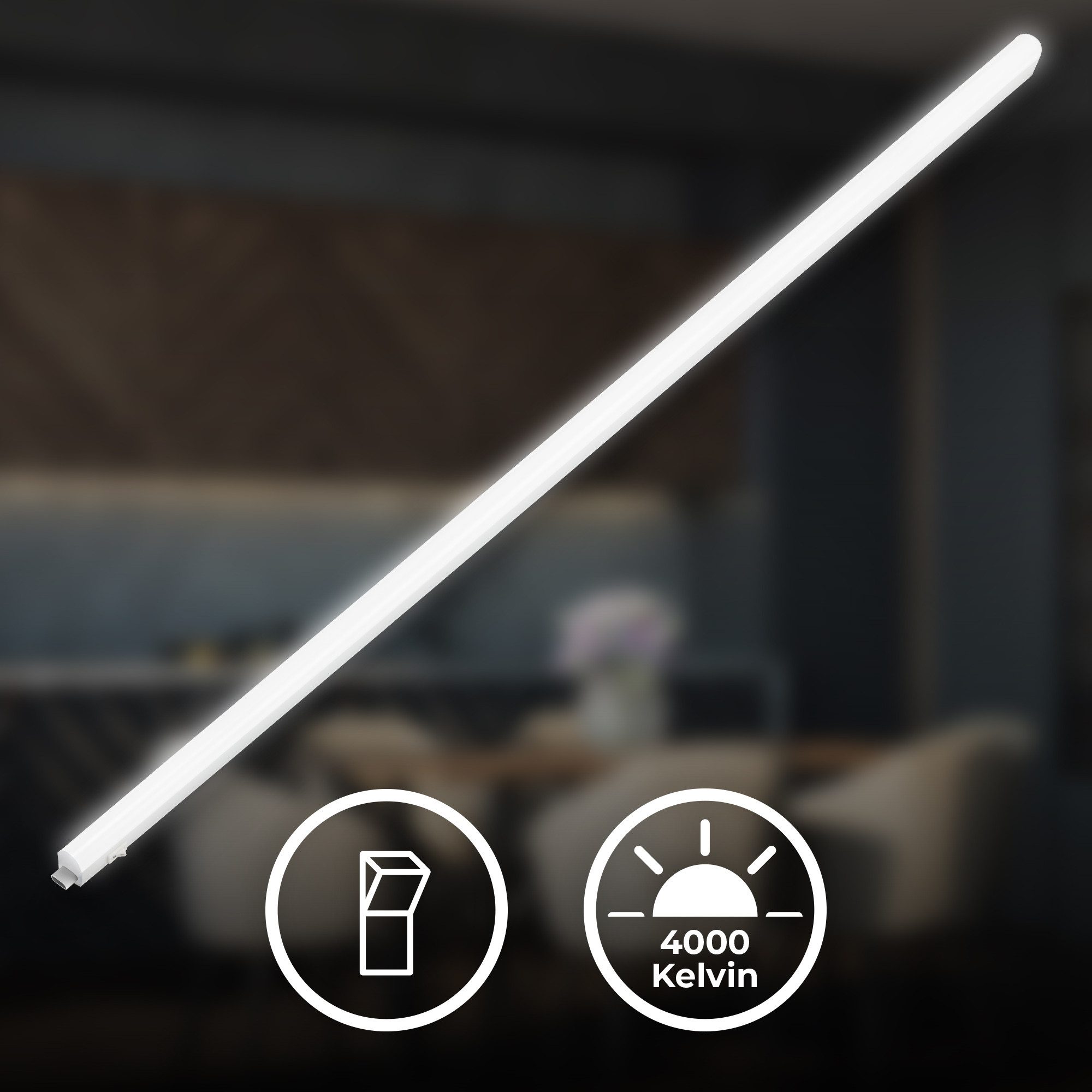 Briloner Leuchten LED Unterbauleuchte Küchenlicht Schrankleuchte Arbeitslicht Werkstatt Weiß, Einzelpack, LED fest integriert