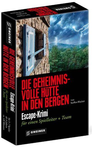 GMEINER Spiel Die geheimnisvolle Hütte in den Bergen, Krimispiel, Made in Germany