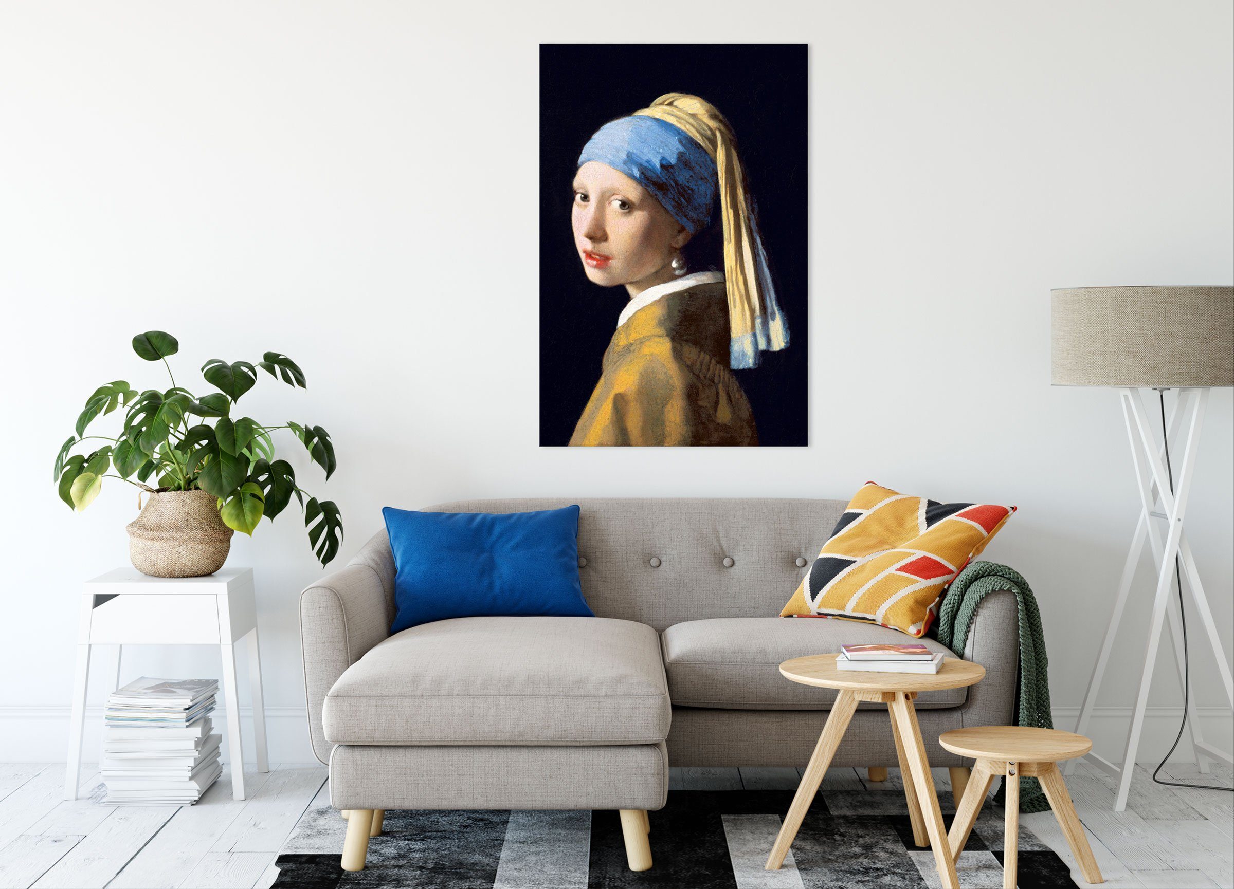 Pixxprint Leinwandbild Johannes Vermeer - Mädchen mit dem Perlenohrring, Jo günstig online kaufen