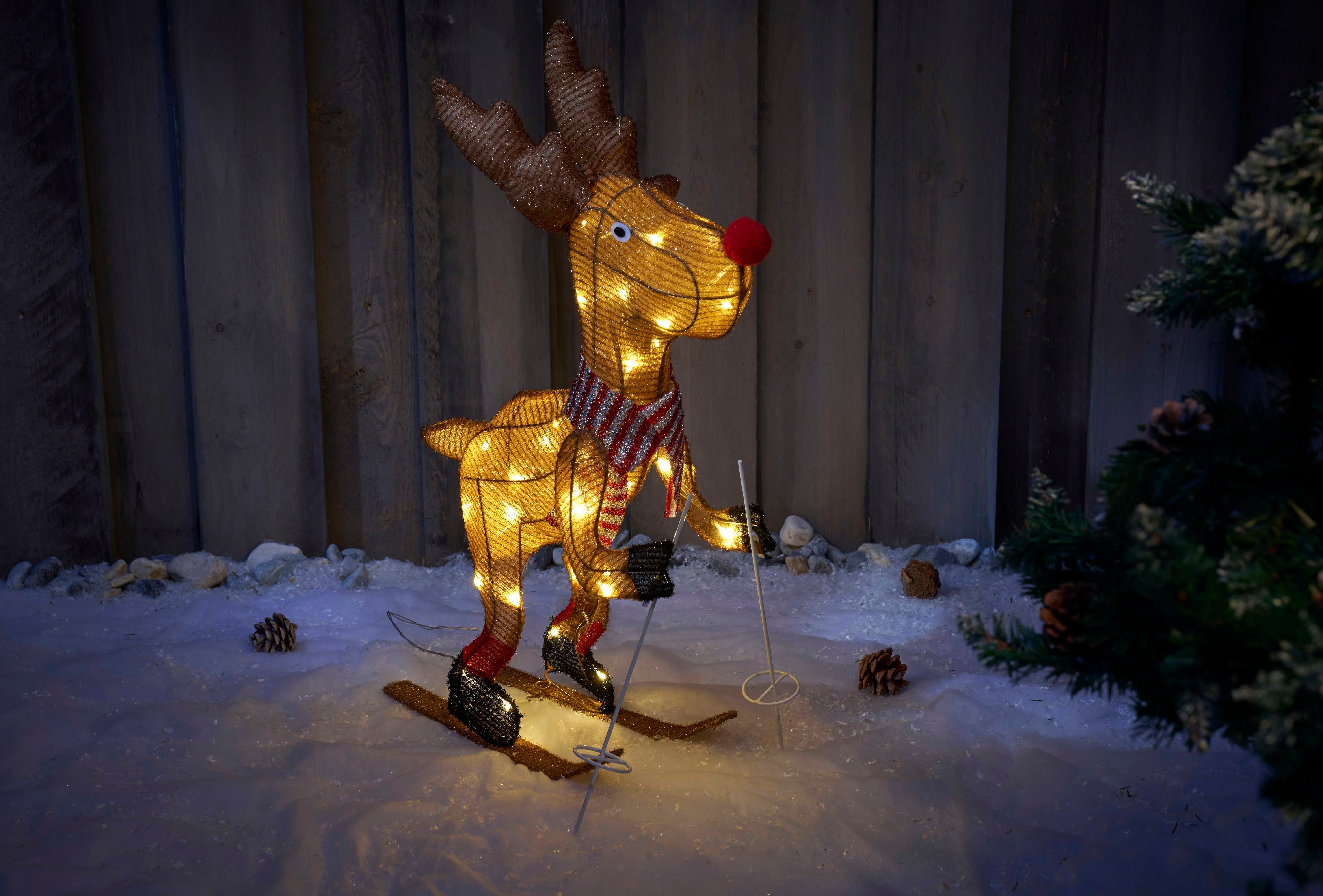 Northpoint Weihnachtsfigur LED Weihnachtsdeko 70cm hoch mit 45 integrierten günstig online kaufen