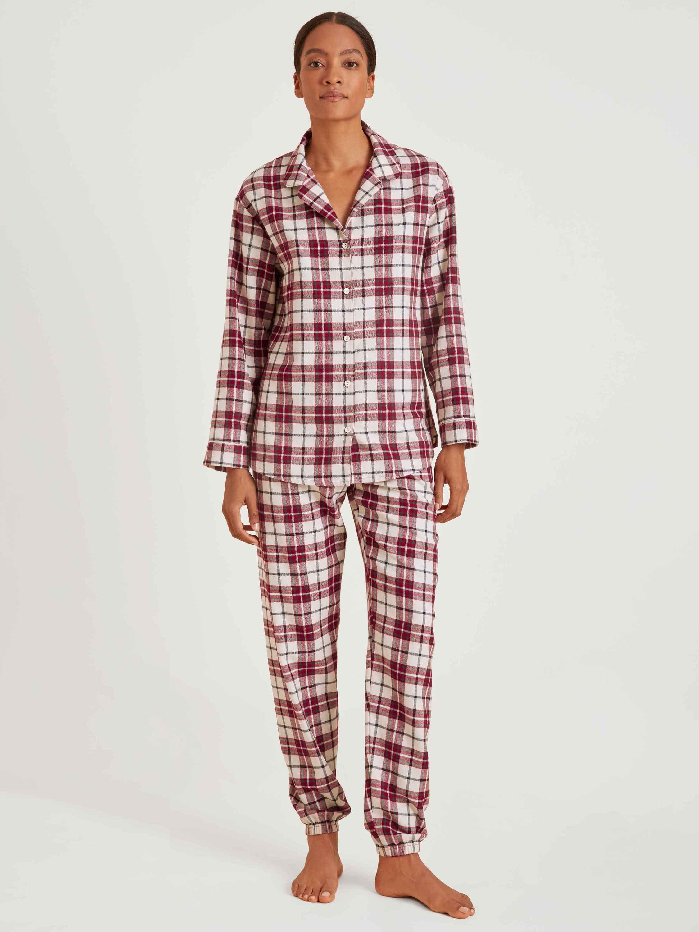 (2 Pyjama Flanell-Pyjama, durchgeknöpft tlg) CALIDA