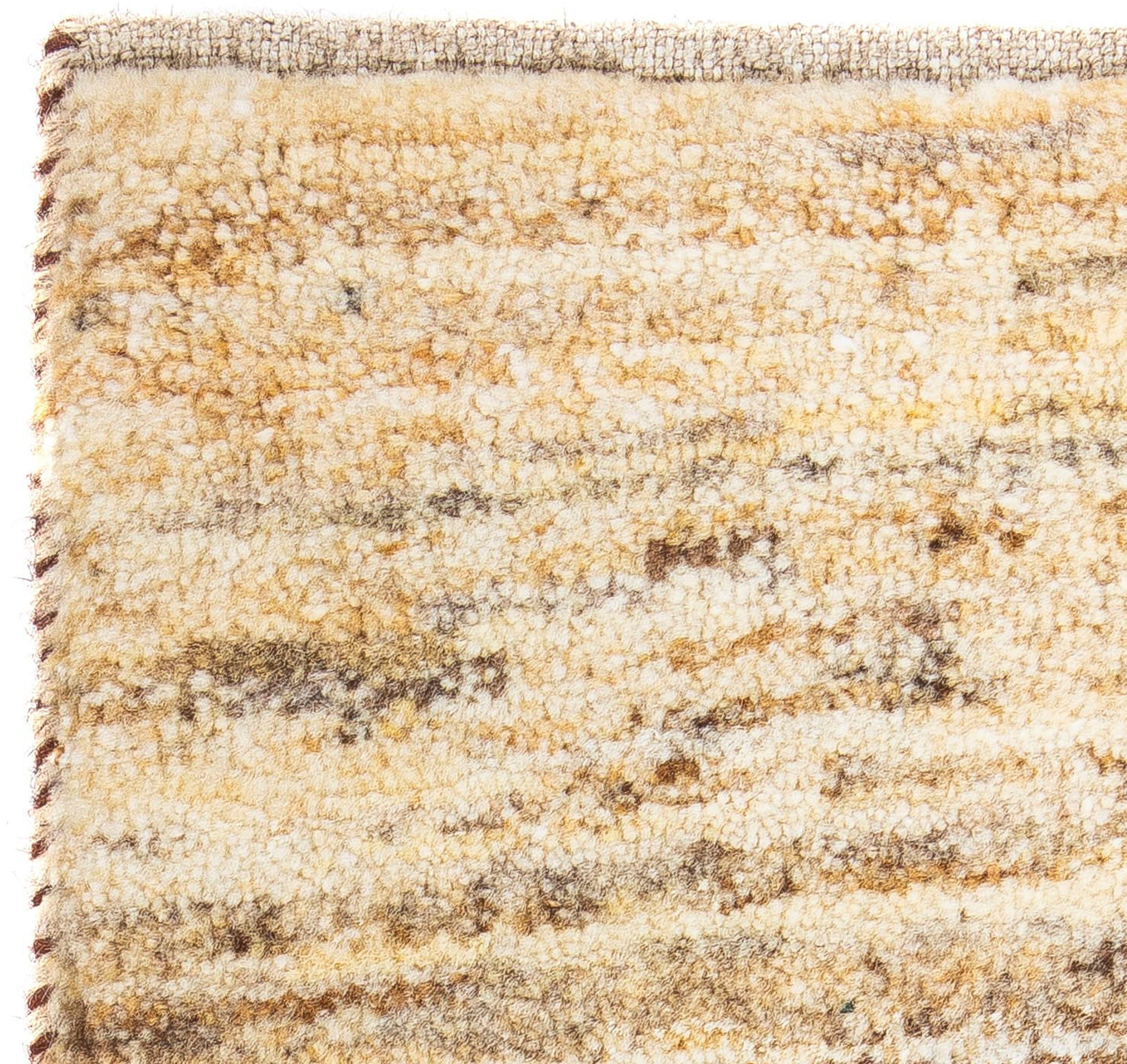 Wollteppich Gabbeh - Loribaft Einzelstück x - Handgeknüpft, - Wohnzimmer, 12 60 Perser Zertifikat Höhe: mm, beige, 40 mit cm morgenland, rechteckig