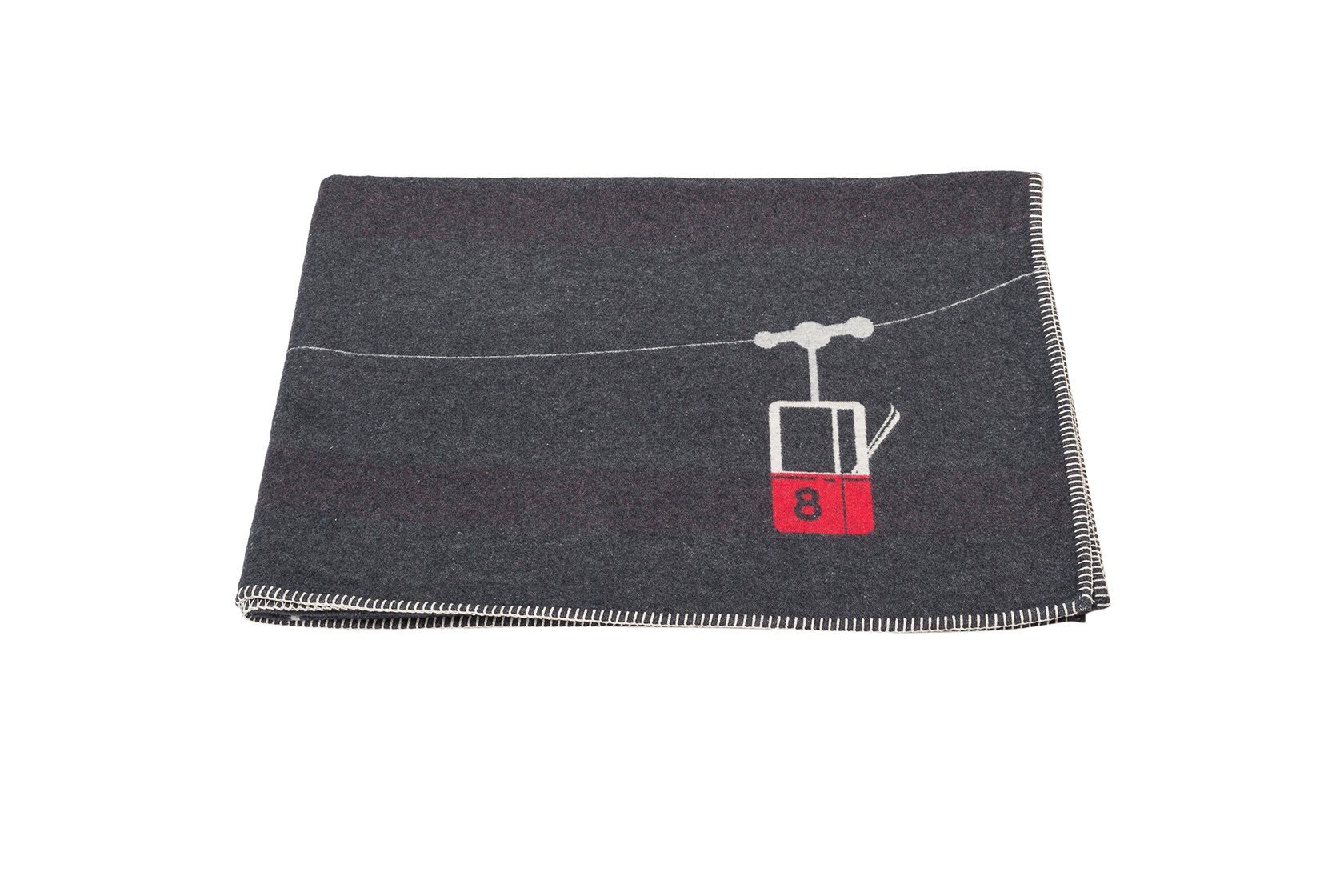 Wohndecke Sylt 'Gondeln' 140 x 200 cm Anthrazit, DAVID FUSSENEGGER günstig online kaufen