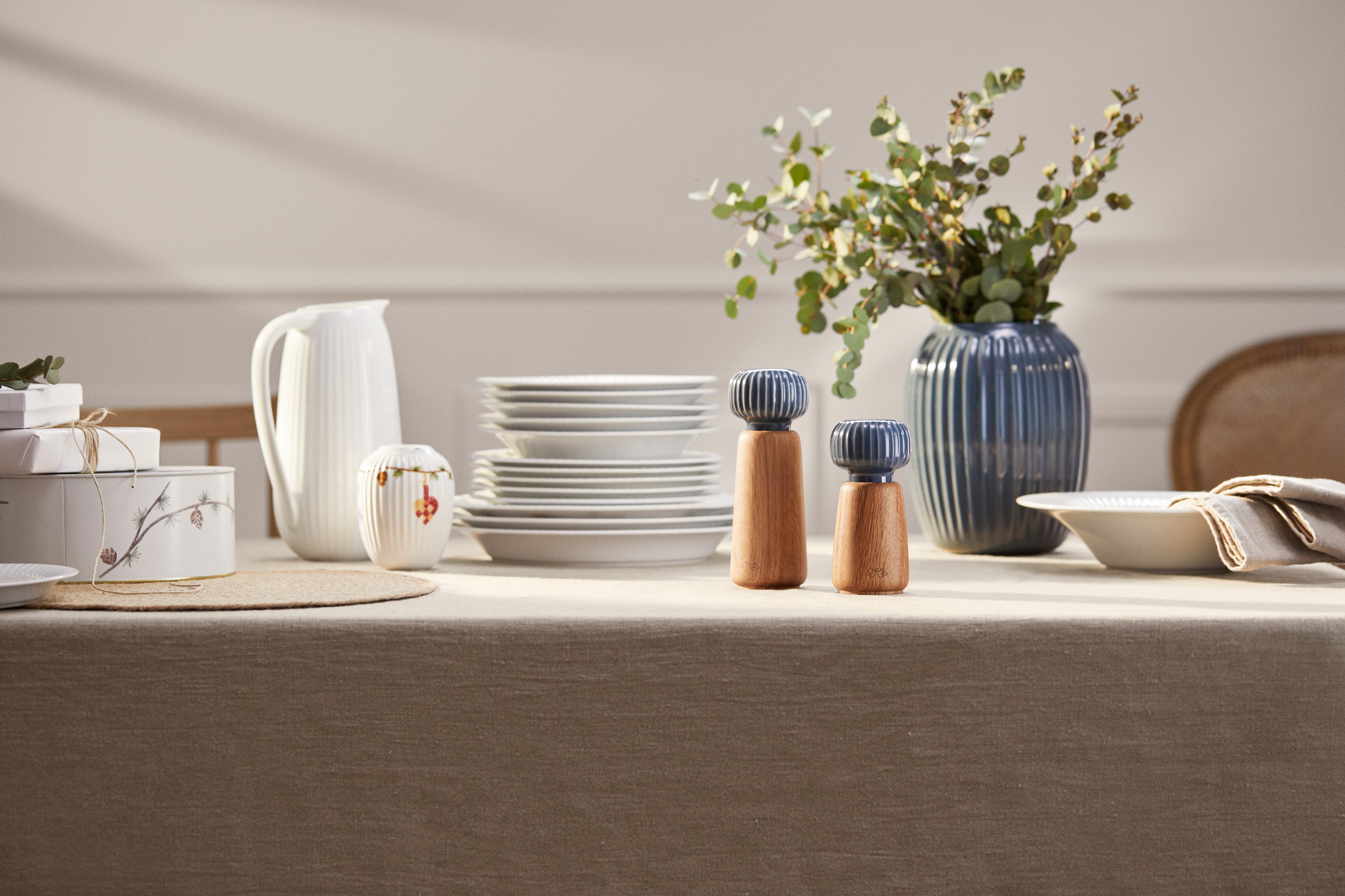 Kähler Salz-/Pfeffermühle Kähler Hammershøi Mühle H14 cm Anthrazit Grau