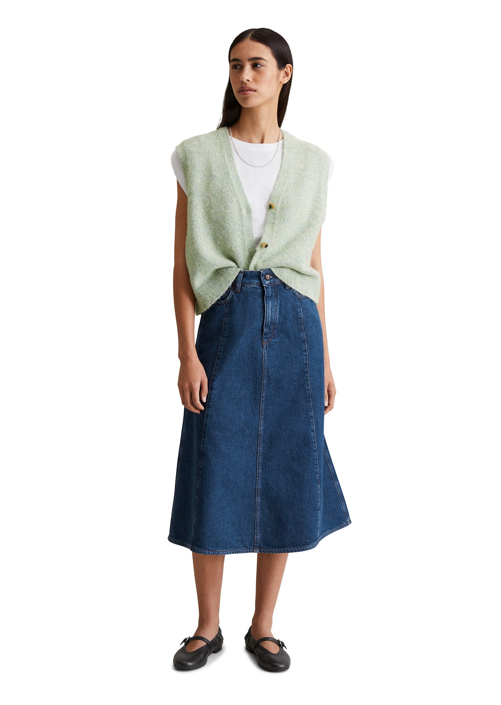 Marc O'Polo DENIM Strickweste aus Baumwoll-Multicolor-Garn – Bild 5 von 5