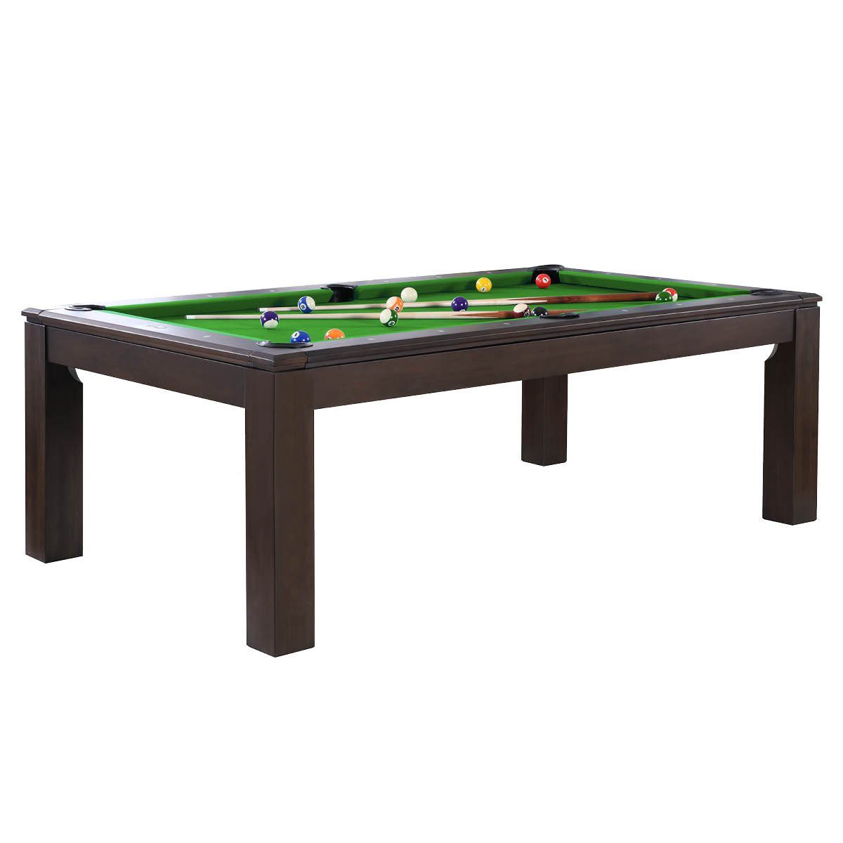 Billiard-Royal Billardtisch Dalila 7 ft., (Hochwertige und massive Ausführung in beliebter Billiard-Royal® Qualität), 3-tlg Naturschieferplatte, Echtleder Auffangtaschen, Bandengummi K55