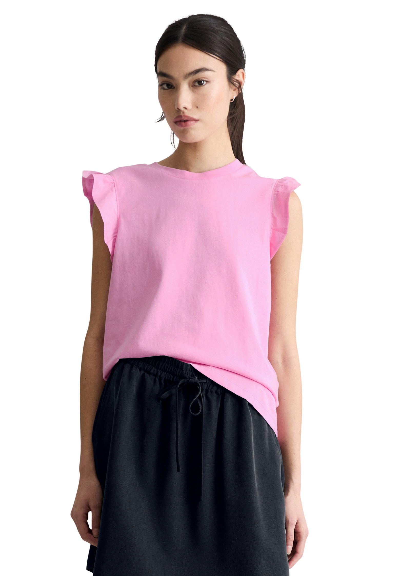 Marc O'Polo DENIM T-Shirt aus Material-Mix