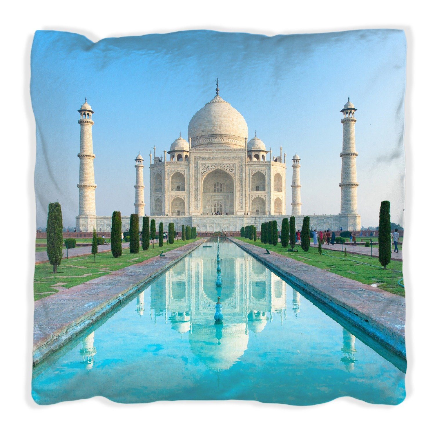 Wallario Dekokissen Taj Mahal - Mausoleum in Indien, handgenäht