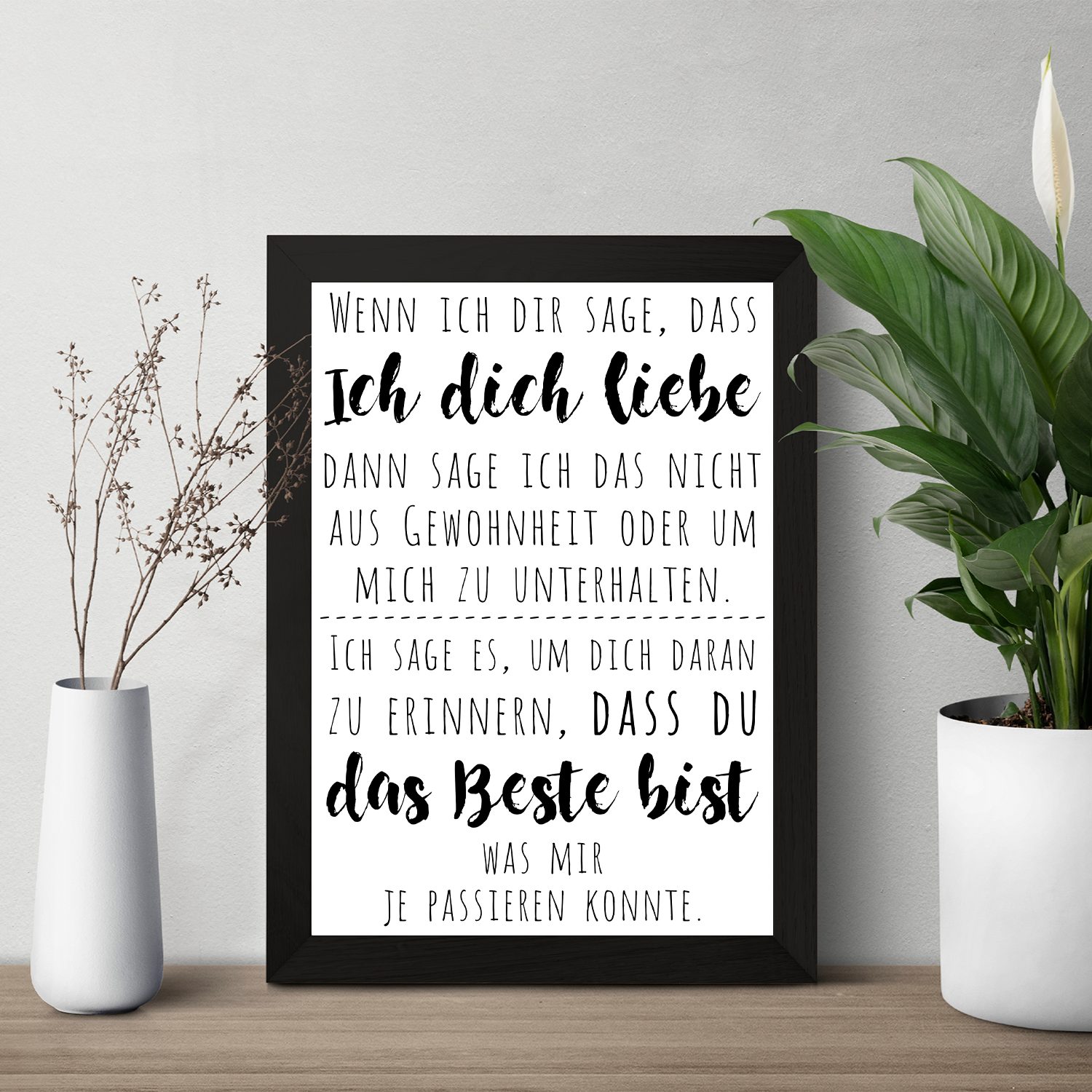 Poster Liebespaar Geschenkidee A4 DIN Bild, Tigerlino Valentinstag Liebe Kunstdruck