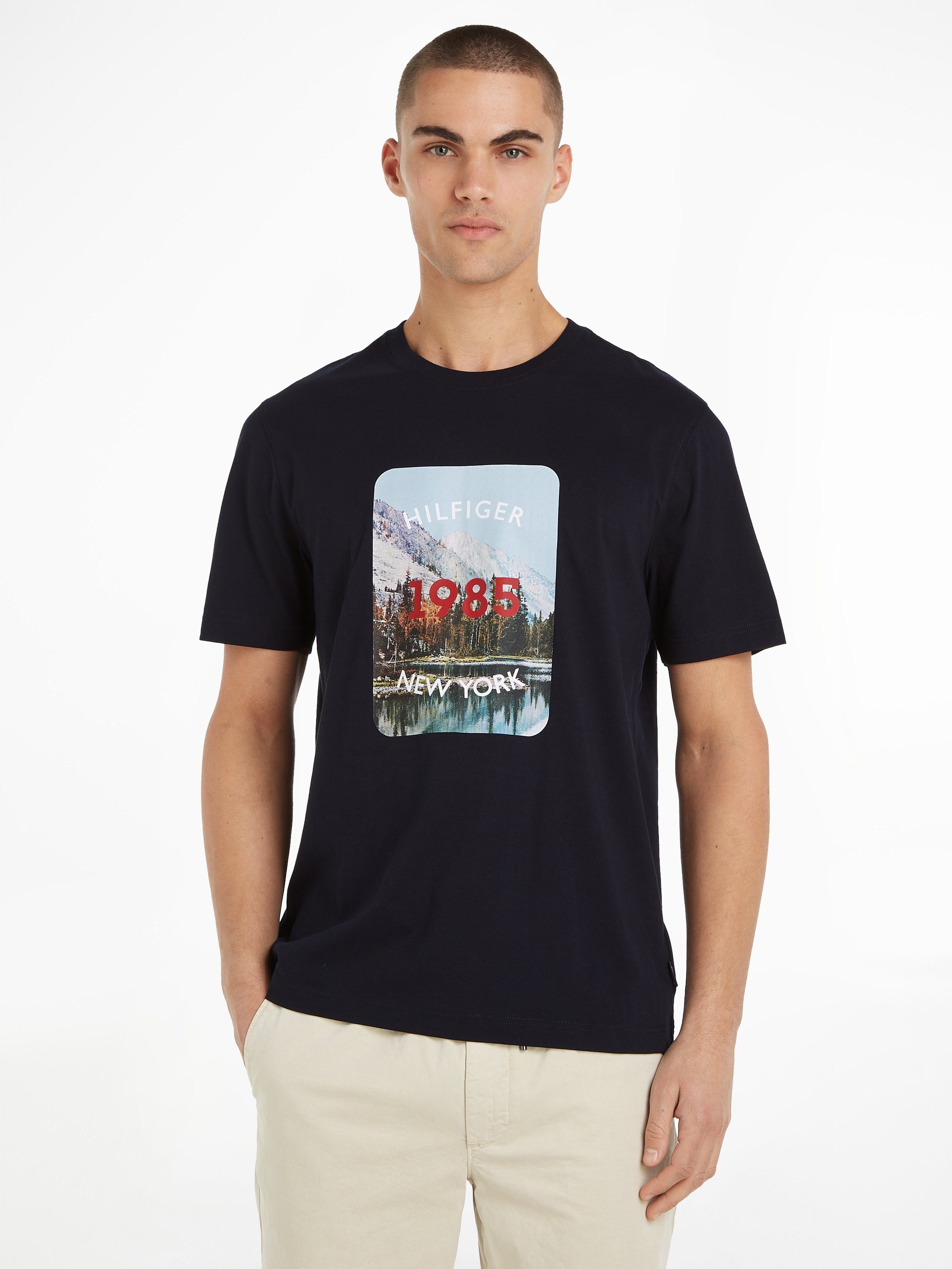 Tommy Hilfiger T-Shirt LANDSCAPE GRAPHIC TEE Desert Sky