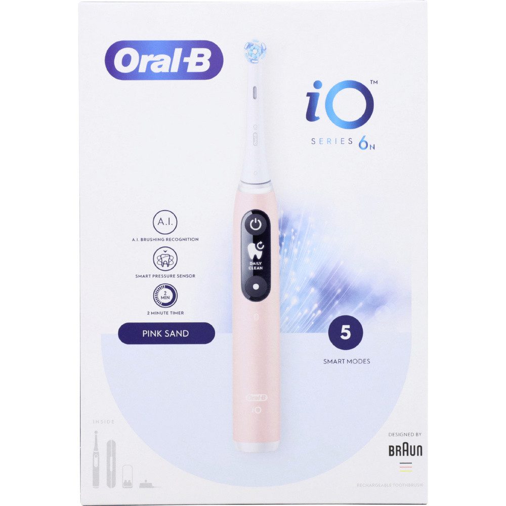 Oral-B Elektrische Zahnbürste Oral-B iO Series 6n Pink Sand 8700216011419 Elektrische Zahnbürste