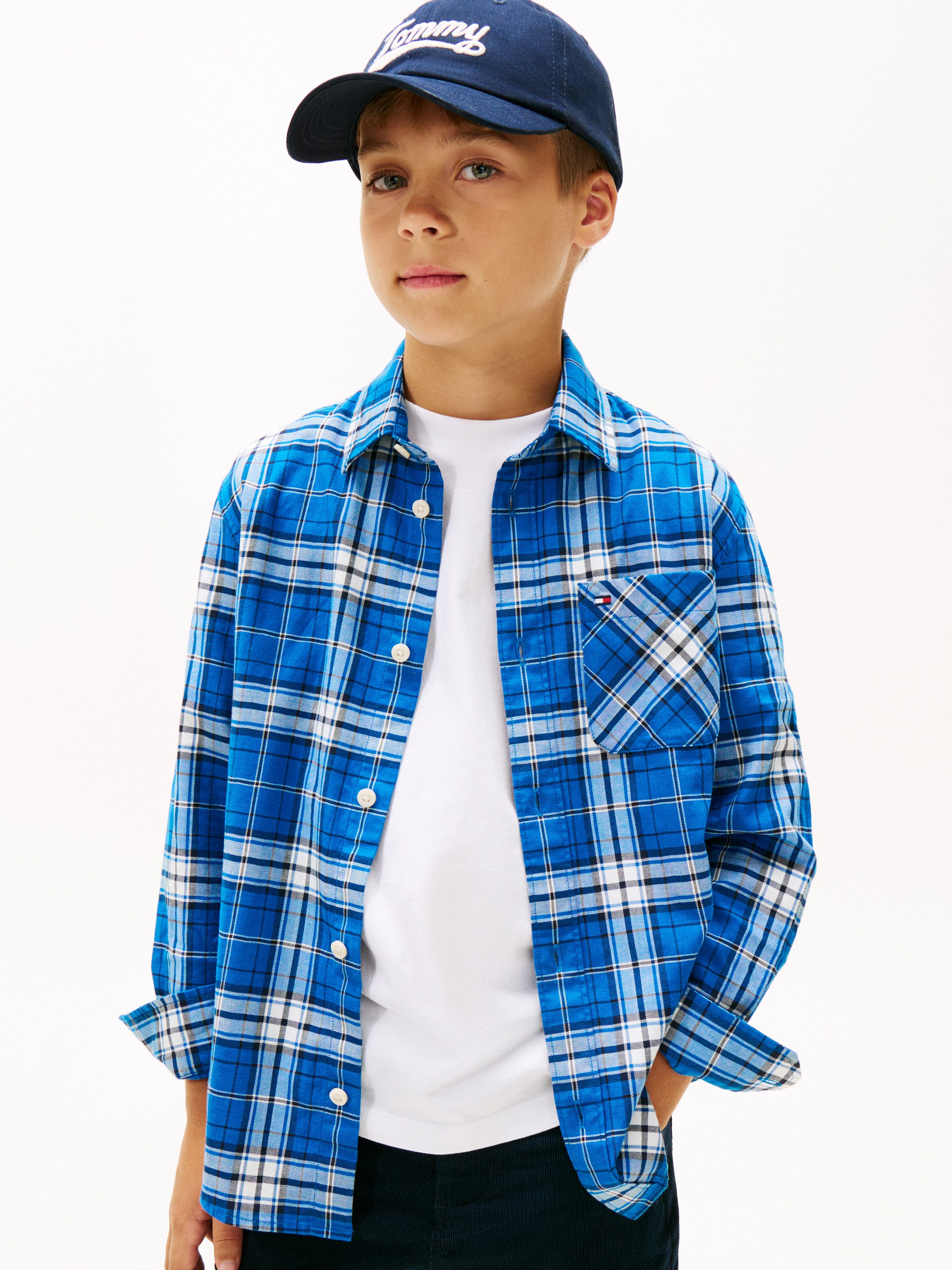 Tommy Hilfiger Langarmhemd TOMMY GRAPHIC CHECK SHIRT Kinder bis 16 Jahre, Druck