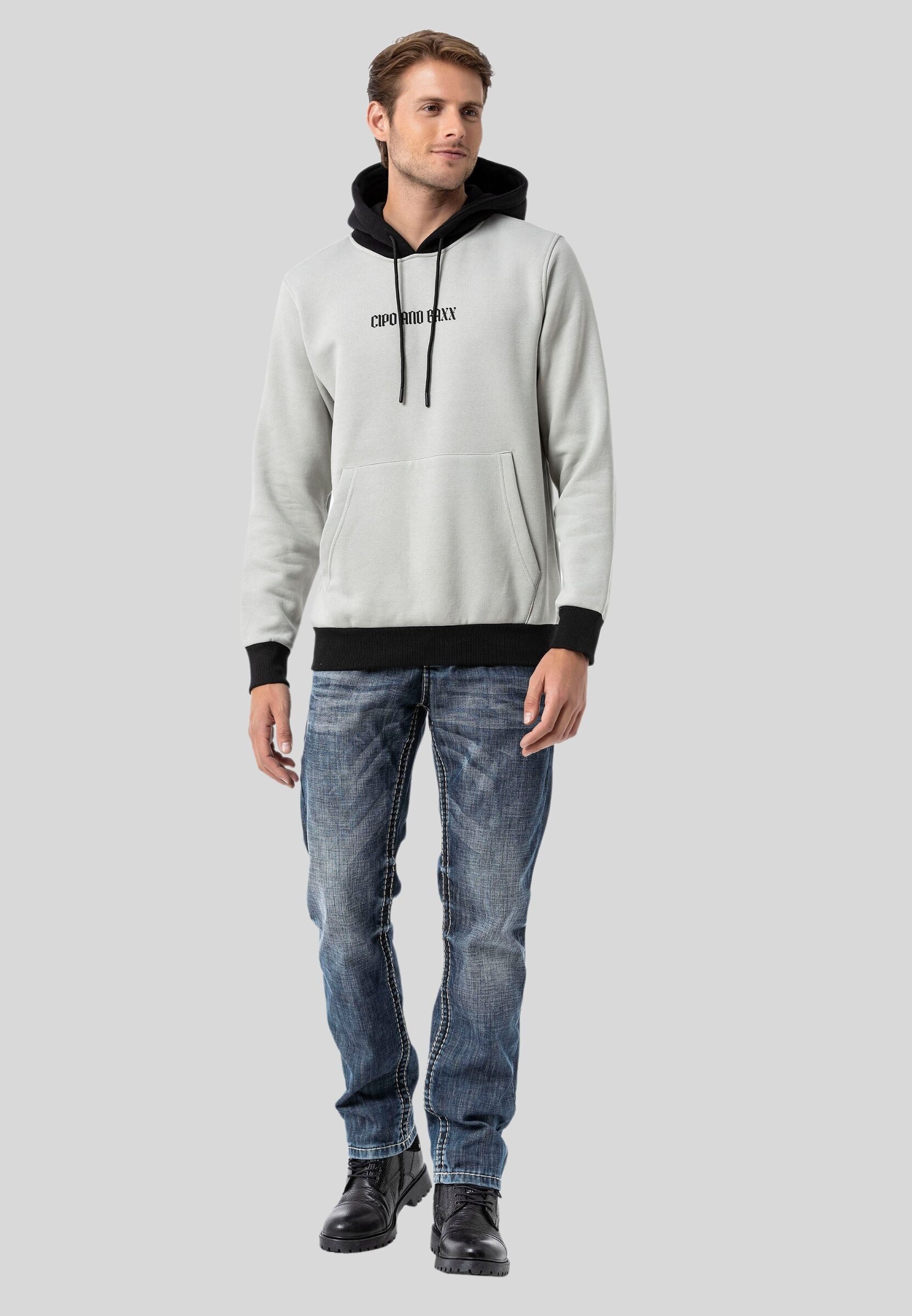 Cipo & Baxx Kapuzenpullover "Sweatshirts", mit Statement Ärmel-Print günstig online kaufen