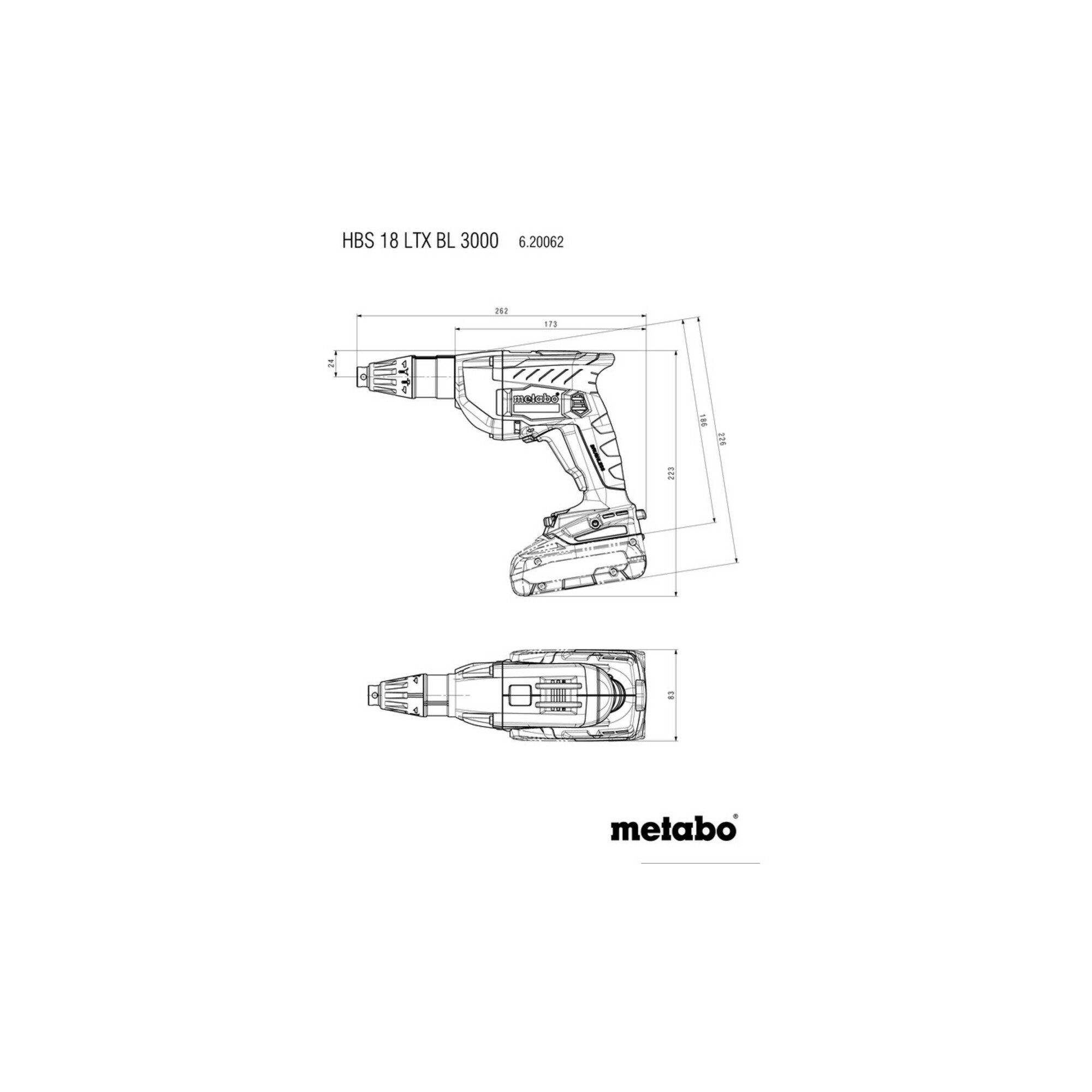 metabo Bohrschrauber Metabo Akku-Holzbauschrauber HBS 18 LTX BL 3000 metaBOX 145 L