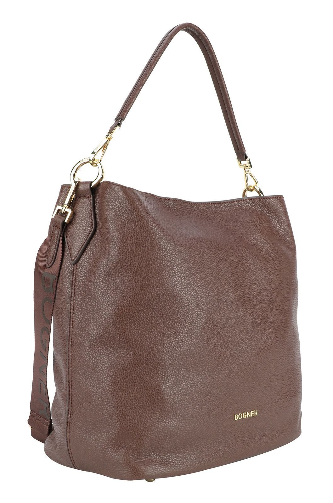 BOGNER Schultertasche Jessi Hobo Bag (Set, 2-tlg), aus echtem Rindsleder