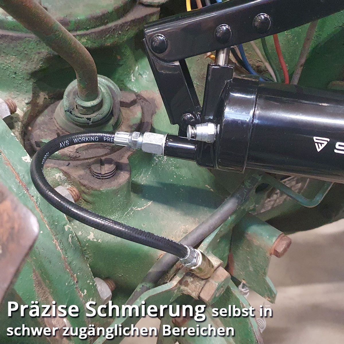 STAHLWERK Handpresse Einhand-Fettpresse 600 ml 550 bar Handhebelpresse, Einhand-Bedienung