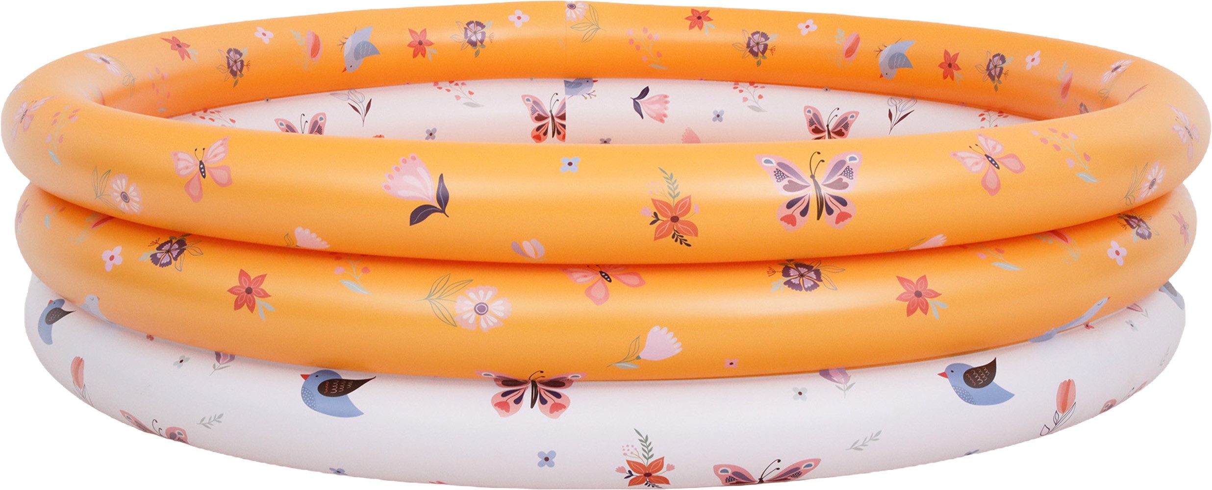 SunClub Planschbecken Kinderpool 125x29 cm, (Einzelpack, 1-tlg), buntes Schmetterlingsmotiv