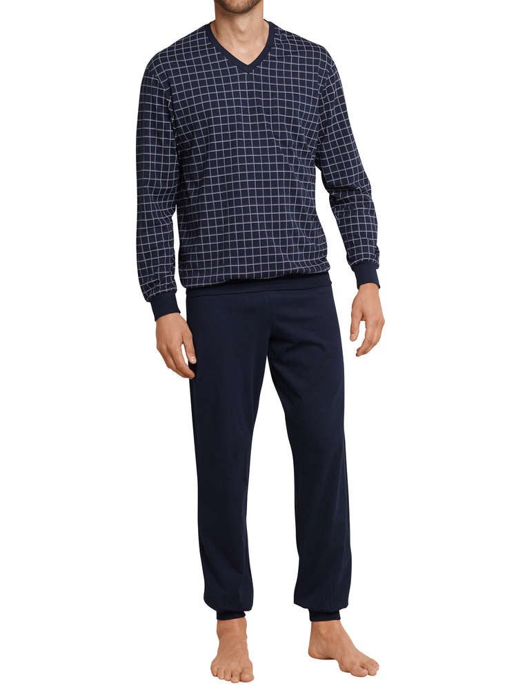 Schiesser Pyjama 159618 modischer V-Ausschnitt
