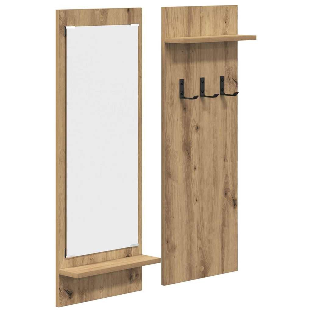 vidaXL Regal Wandmontierter nachttisch Wandhalterung Artisan-Eiche, 1-tlg.