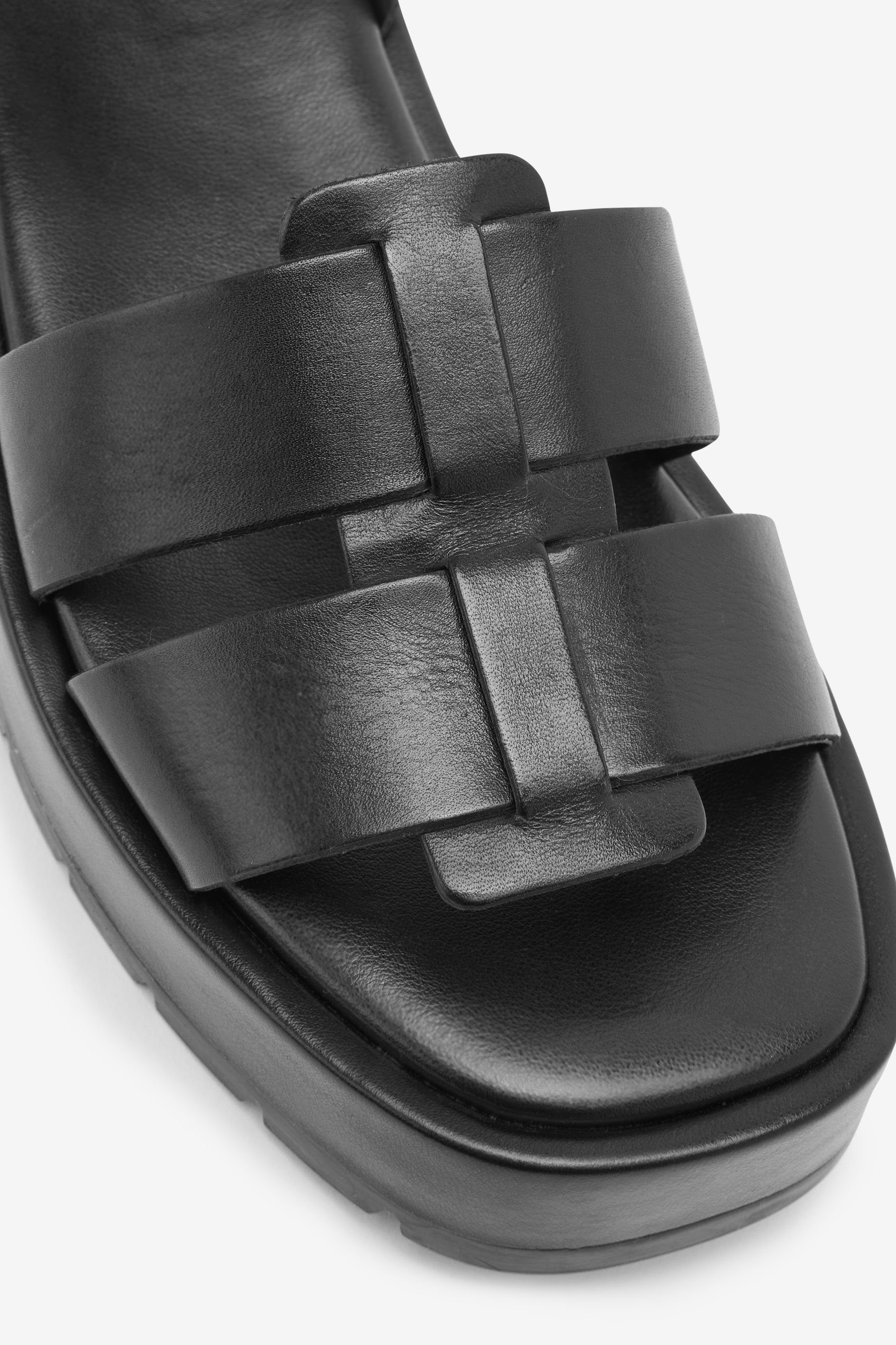 aus Comfort® Next (1-tlg) Black Forever Sandale Leder Plateau-Sandalen