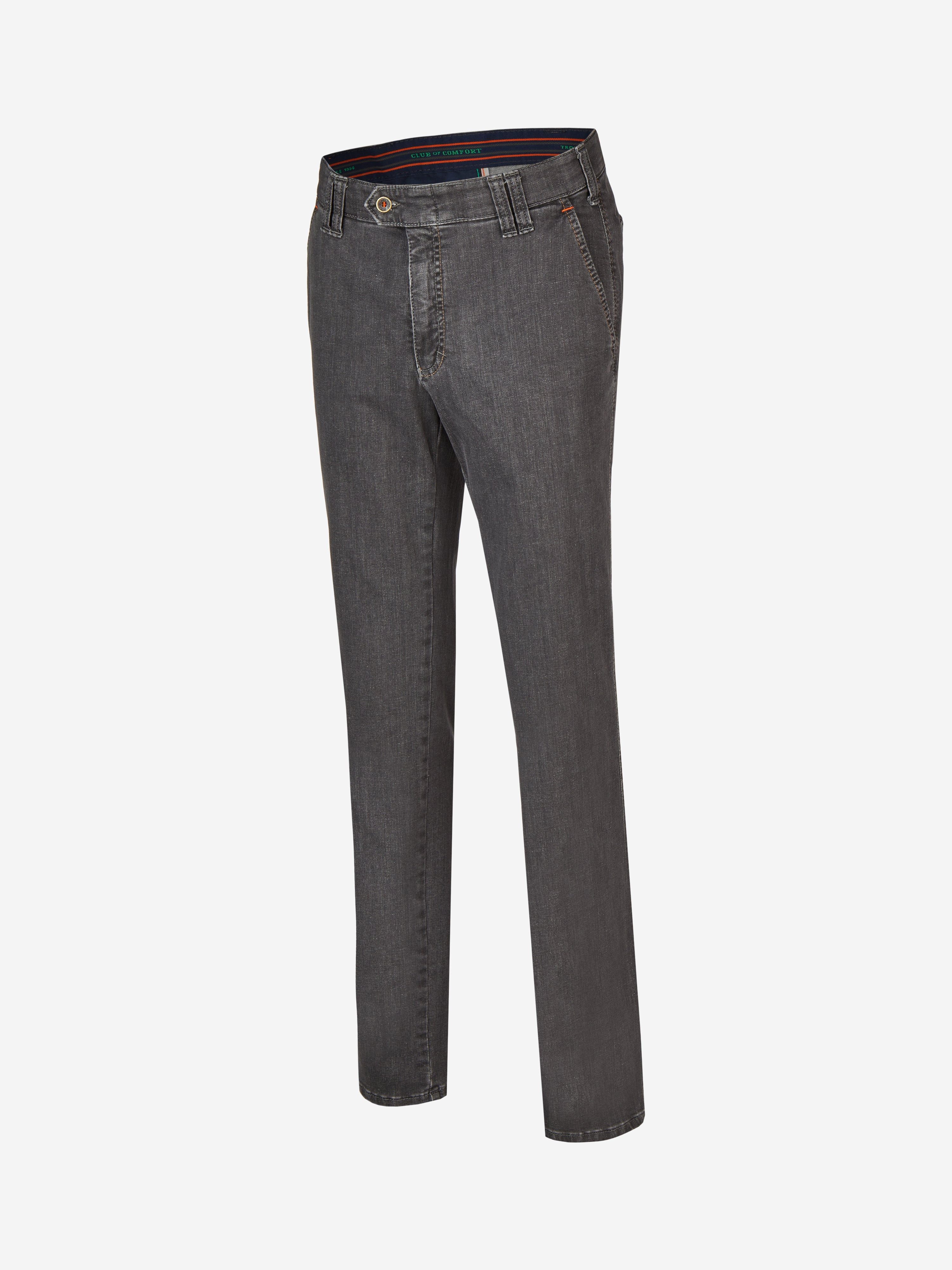 Club of Comfort Chinohose Chino/Flat Front Hose GARVEY 7915 - anthrazit - Herrenhose - 58 ["Chino als einfach gestylte Hosenform, die die Balance zwischen