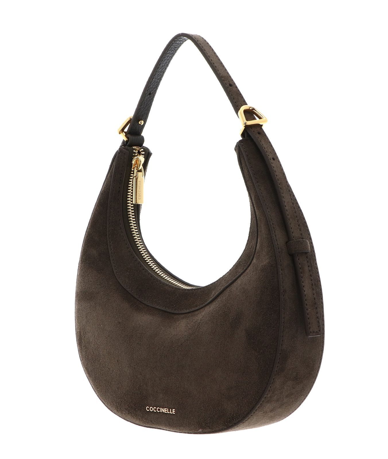 COCCINELLE Handtasche Mini Bag Suede Leather / Grained Leather, aus echtem Rindsleder
