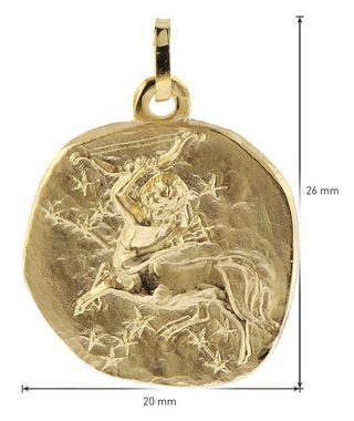 trendor Sternzeichenanhänger Sternzeichen- Schütze 333 Gold 20 mm