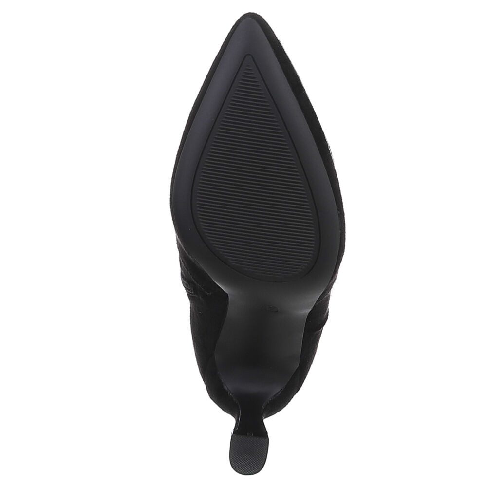 Ital-Design Elegante hohe Stiefel für Damen - stilvoll und vielseitig Stiefel (90109850) Pfennig-/Stilettoabsatz Stiefel in Schwarz