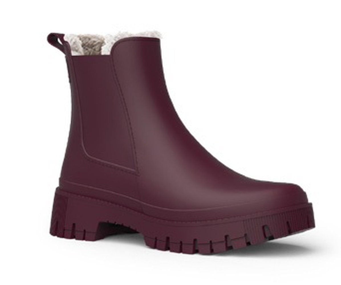 Lemon Jelly Gummistiefel Wren (gefütteter Chelseaboot) matt weinrot Damen Sneaker