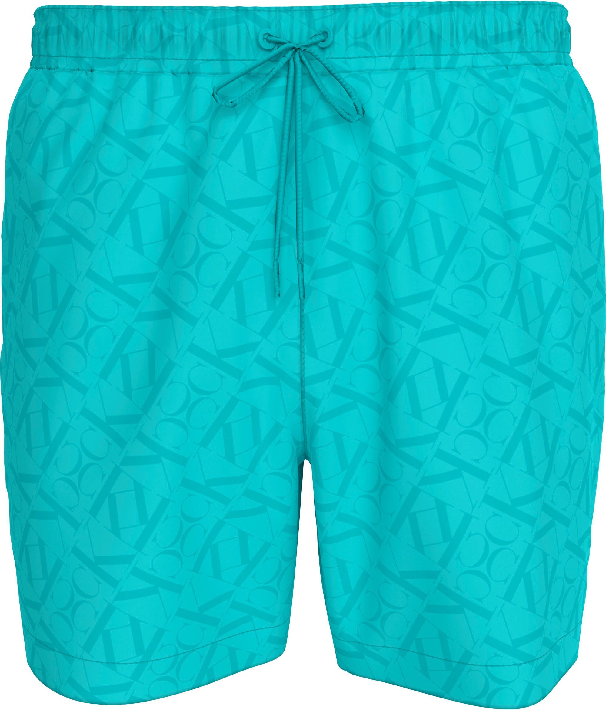 Calvin Klein Swimwear Badeshorts MEDIUM DRAWSTRING-PRINT mit Allover-Logodruck