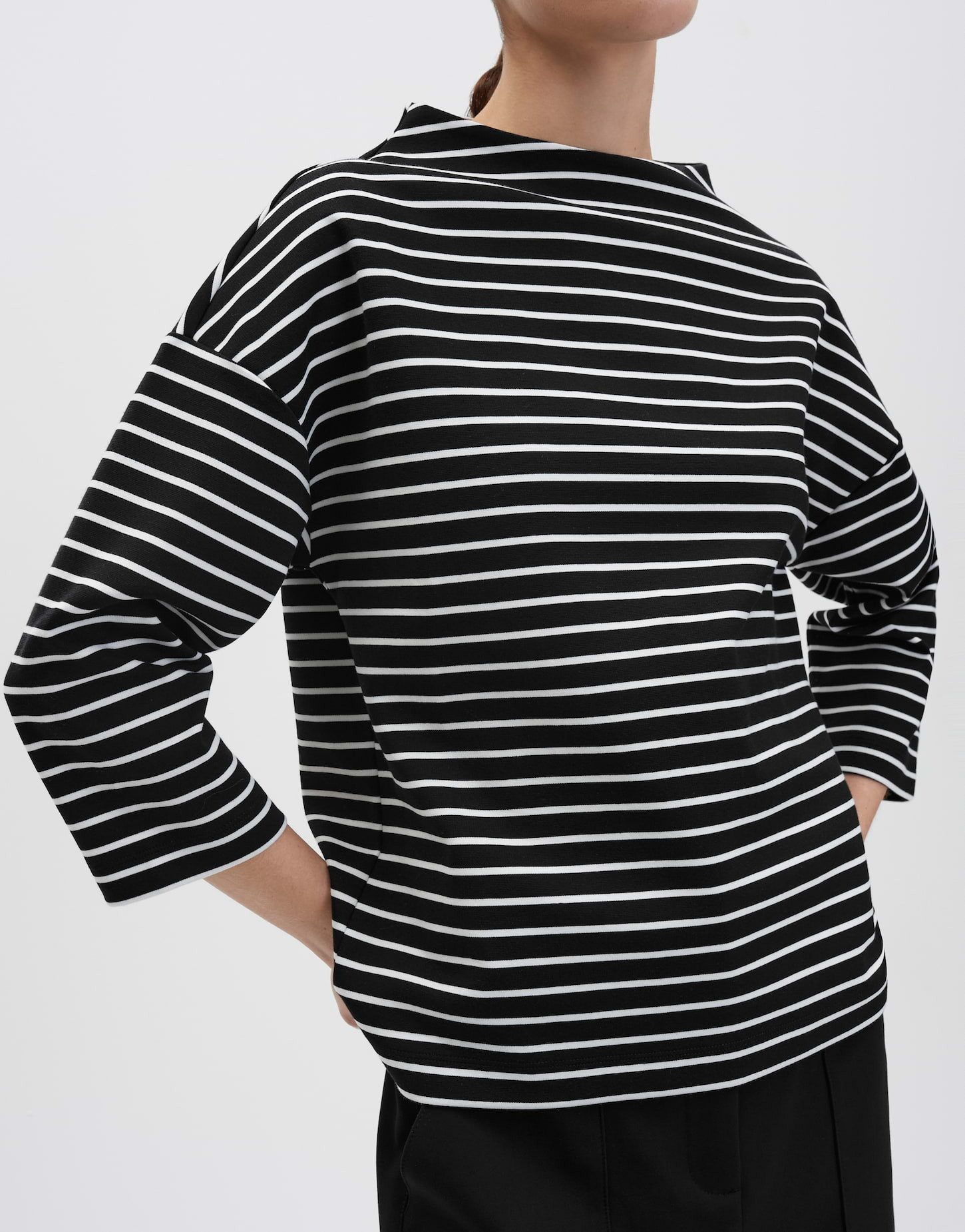 someday 3/4-Arm-Shirt KALEO Loose aus BCI Cotton Mix weite Passform, leicht ausgestellt geschnitten