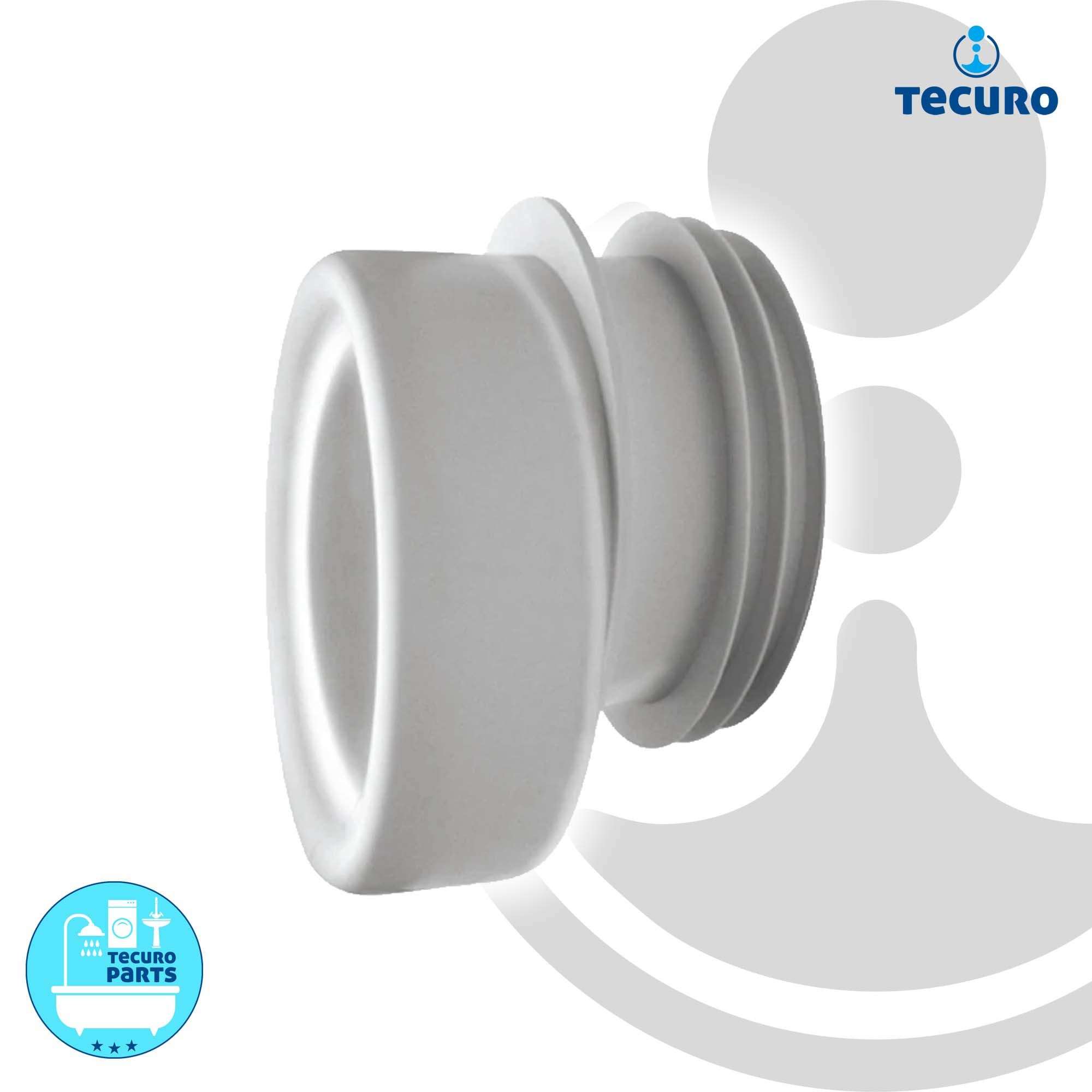 tecuro WC-Anschlussrohr WC-Ablauf-Anschlussstutzen, exzentrisch, Ø 90/110 mm
