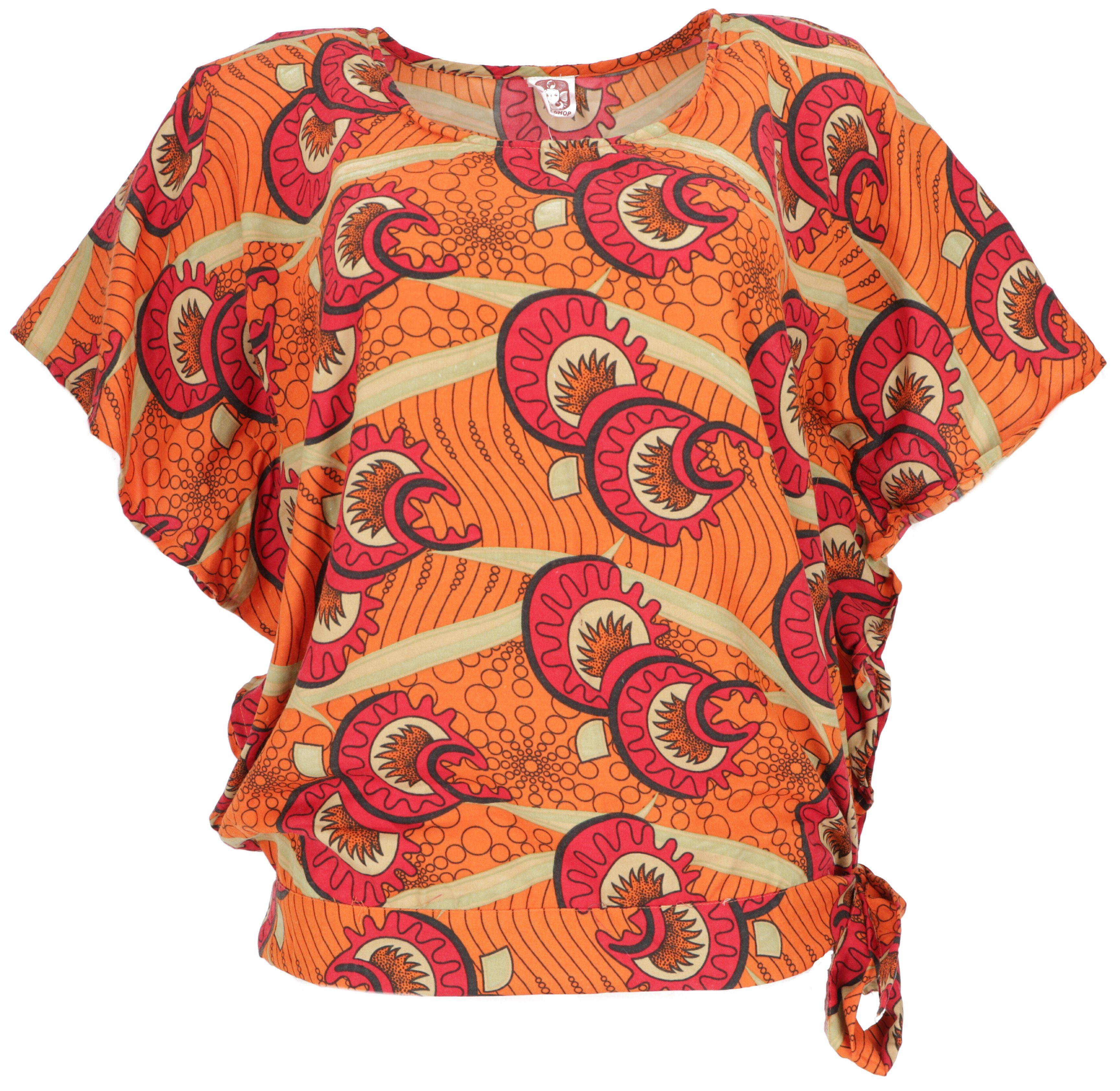 Guru-Shop Longbluse Lockere Sommerbluse mit afrikanischem Druck,.. alternat günstig online kaufen